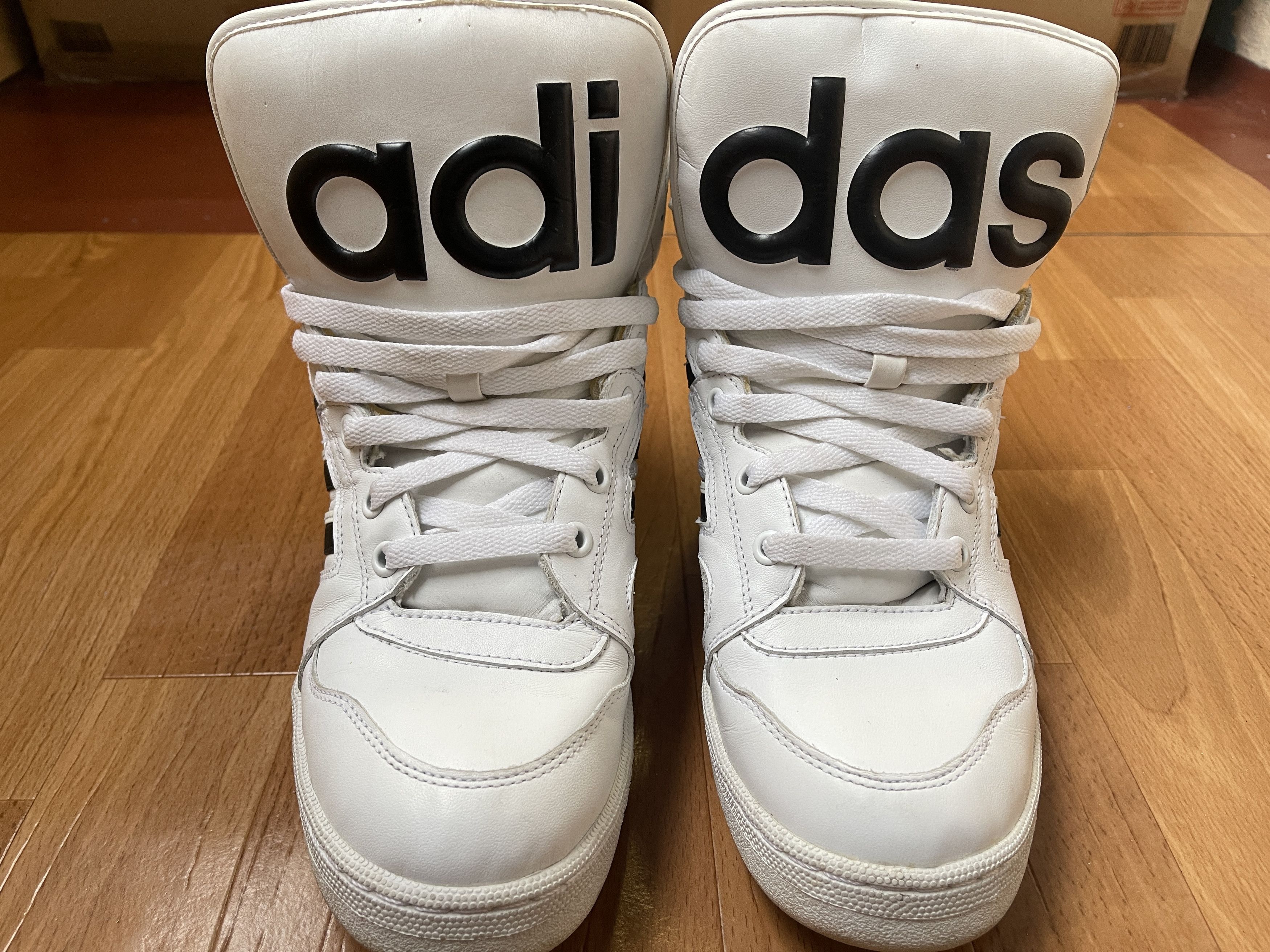 Adidas × Jeremy Scott Adidas sneakers, Jeremy Scott Instinct, Hi Top shoes, V24529 Size US 9 / EU 42 - 9 Thumbnail