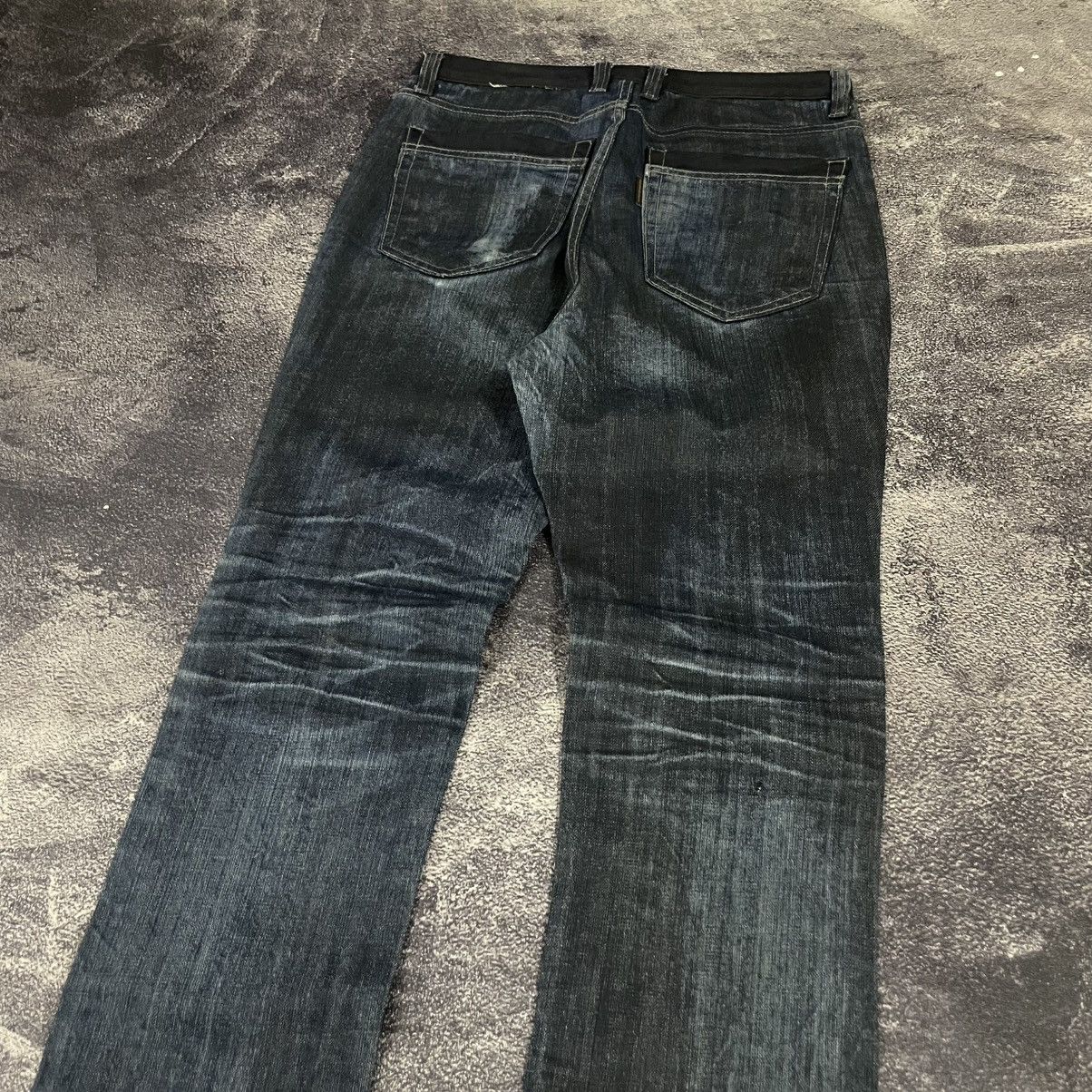 If Six Was Nine × Le Grande Bleu (L.G.B.) × Tornado Mart Cabane de Zucca Distressed Denim Yohji/Comme-Inspired Jeans Size US 32 / EU 48 - 5 Thumbnail