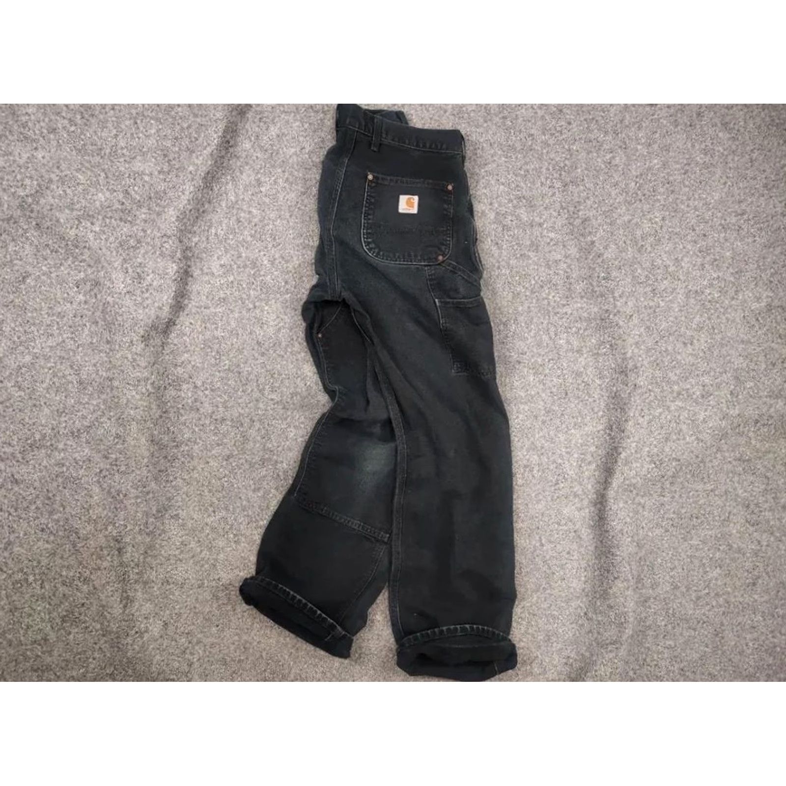 Carhartt VINTAGE Carhartt double knee Pants Carpenter 90's Carhartt double knee Black Canvas USA Mens Regular 30" Waist 28" Inseam 365 Size US 30 / EU 46 - 2 Thumbnail