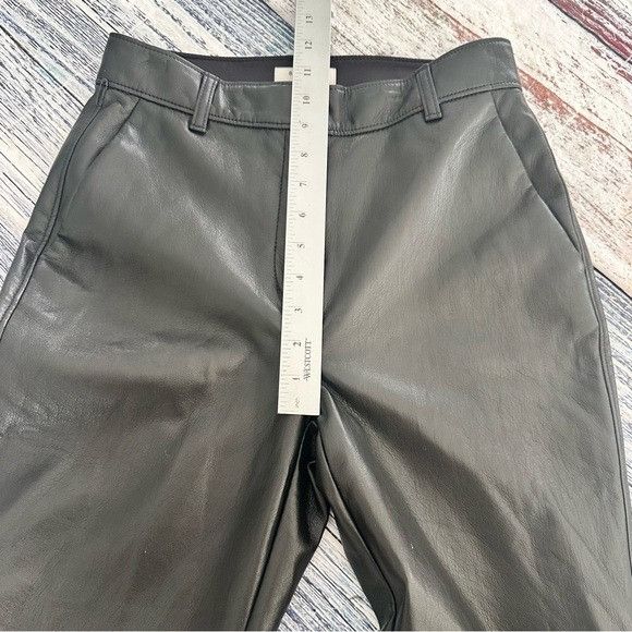Other Babaton Black Vegan Leather Straight Leg Pants Size 27" / US 4 / IT 40 - 8 Thumbnail