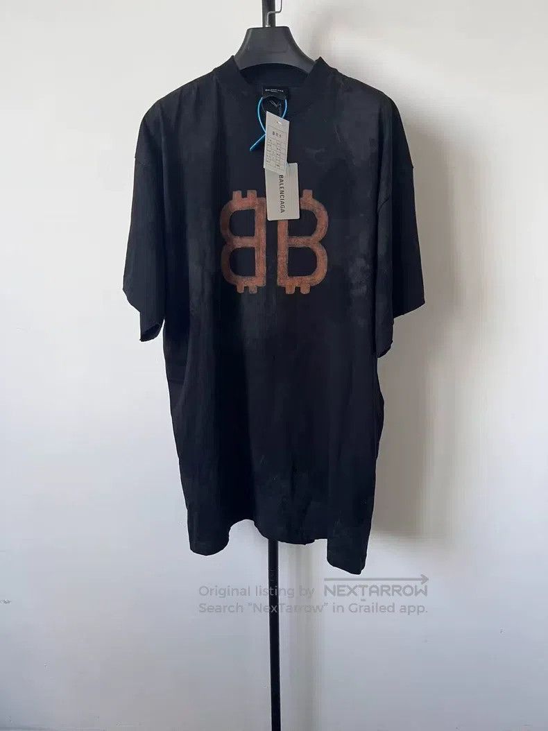 Balenciaga Balenciaga Solid Color Letter Printed Crew Neck Short Slee Size US M / EU 48-50 / 2 - 1 Thumbnail