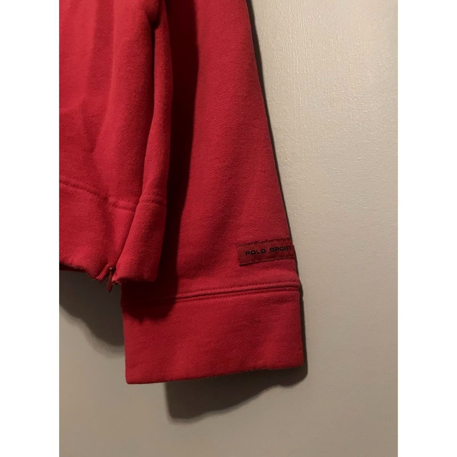 Ralph Lauren VINTAGE Polo Sport Ralph Lauren Women’s Quarter Zip Red Size XL Pullover Knit Sweater with Logo Zipper Size XL / US 12-14 / IT 48-50 - 5 Thumbnail