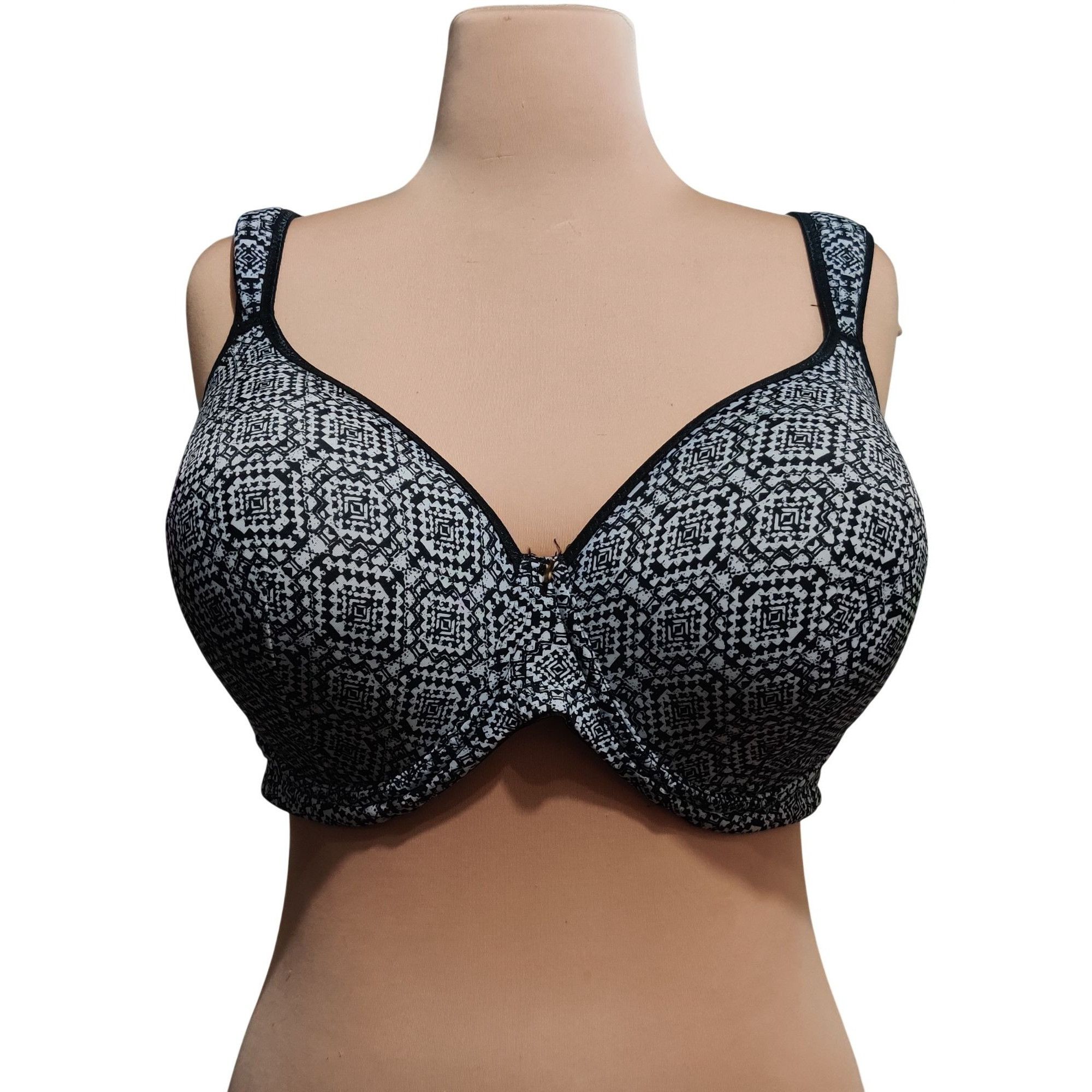 Other Butterfly Ashley Stewart Bra 40DDD Black White Plus Size Ful Size ONE SIZE - 13 Thumbnail