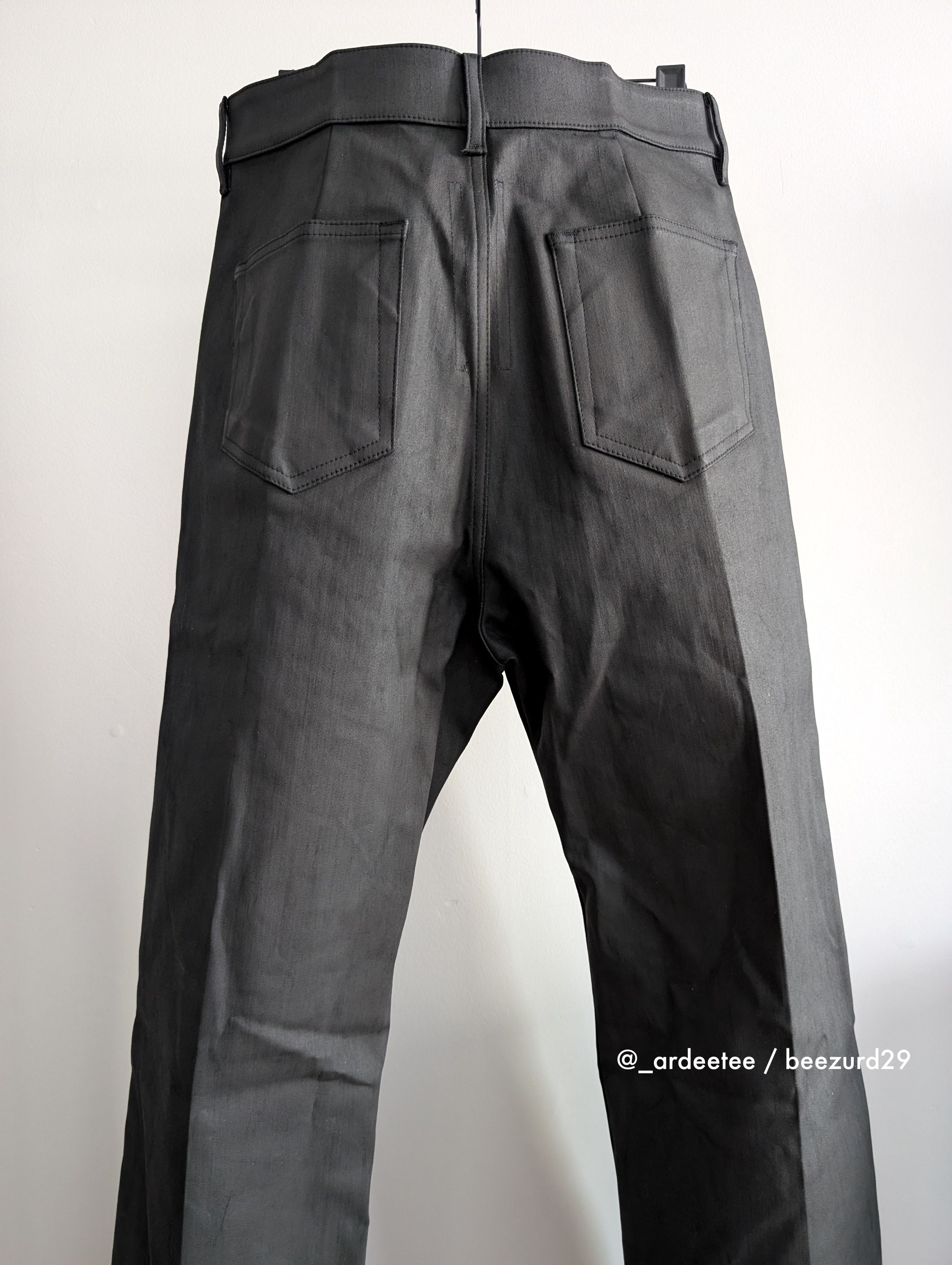 Rick Owens *NEW* GETH BLACK CHALK WIDE LEG JEANS FW24 29 Size US 29 - 7 Thumbnail