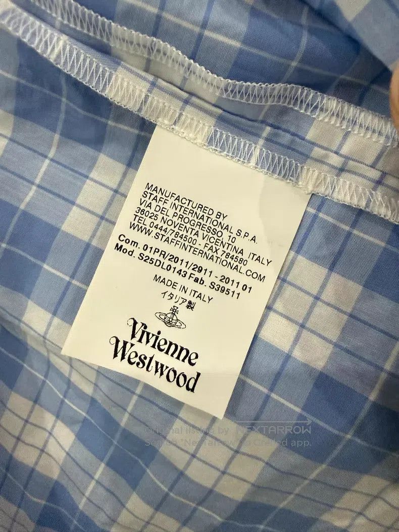 Vivienne Westwood Vivienne Westwood Blue and White Plaid Shirt Size S / US 4 / IT 40 - 3 Thumbnail