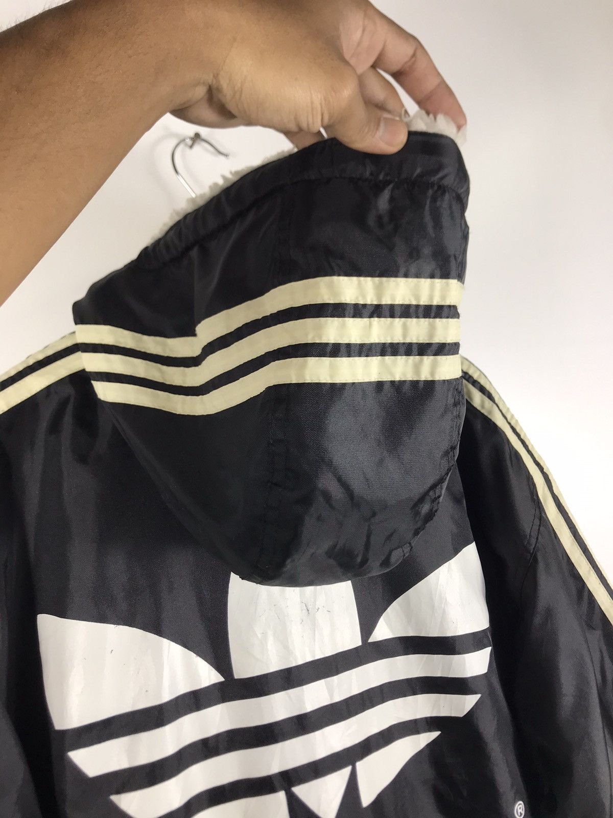 Adidas × Vintage ⚡️Vintage Adidas Hooded Round Stripes Coat Jacket Size US M / EU 48-50 / 2 - 17 Thumbnail