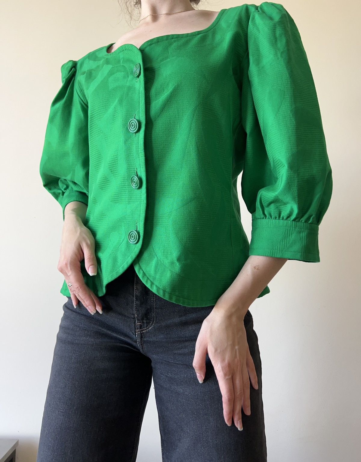 Yves Saint Laurent Yves Saint Lauren Vintage elegant green blazer old money Size M / US 6-8 / IT 42-44 - 2 Thumbnail