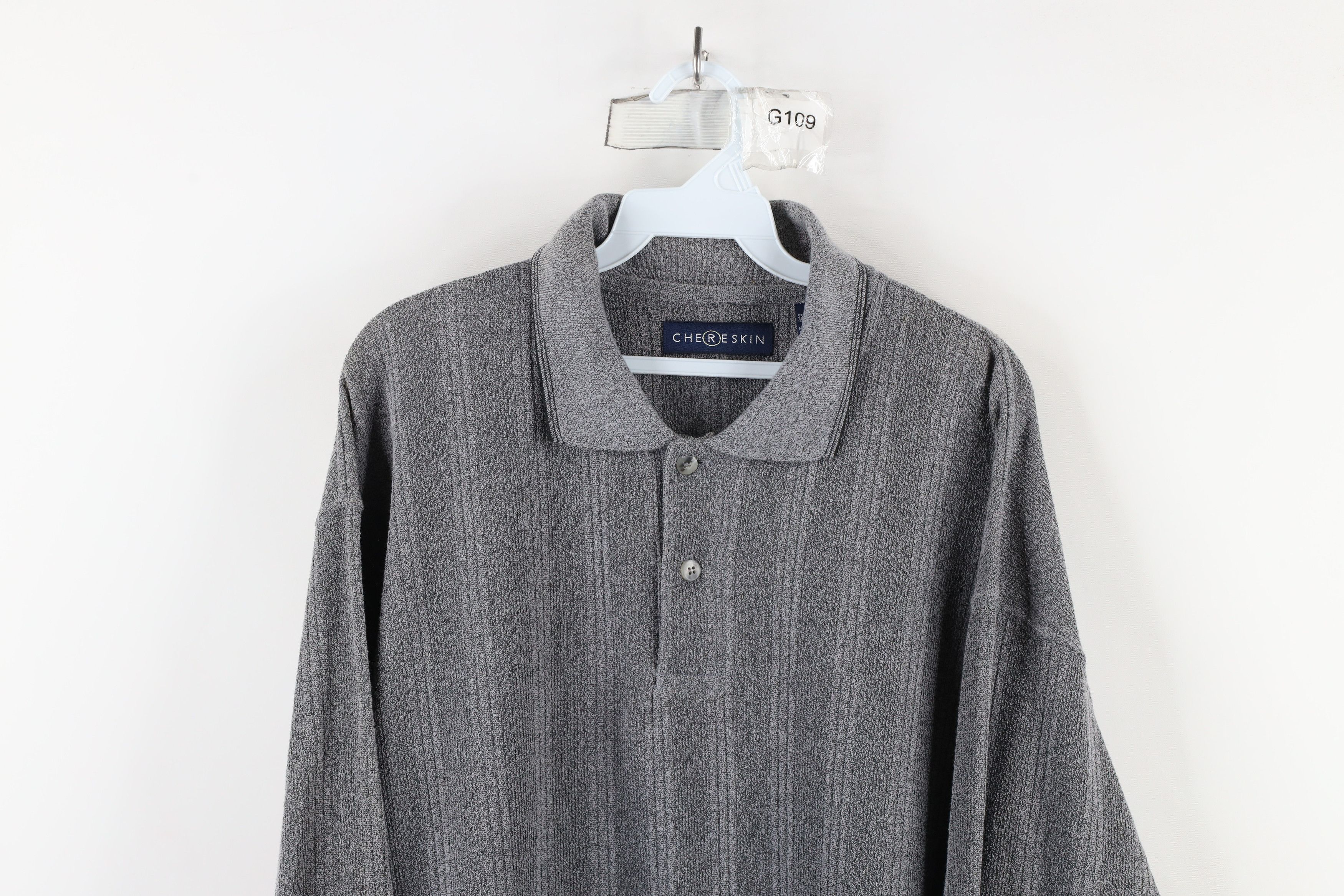 Vintage Vintage 90s Streetwear Knit Fleece Collared Polo Sweater Size US XL / EU 56 / 4 - 2 Thumbnail
