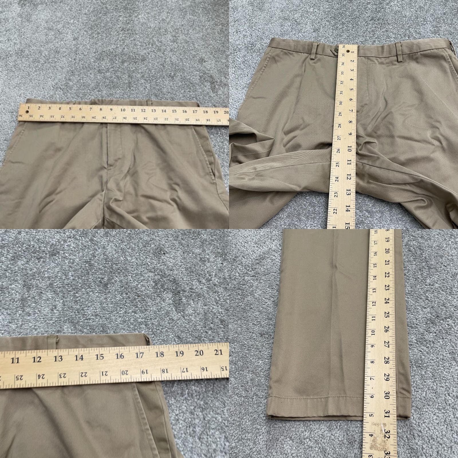 Jos. A. Bank Jos. A. Bank Pants Mens 35Wx32L Brown Tailored Fit Khakis Straight Leg Size US 35 - 8 Thumbnail