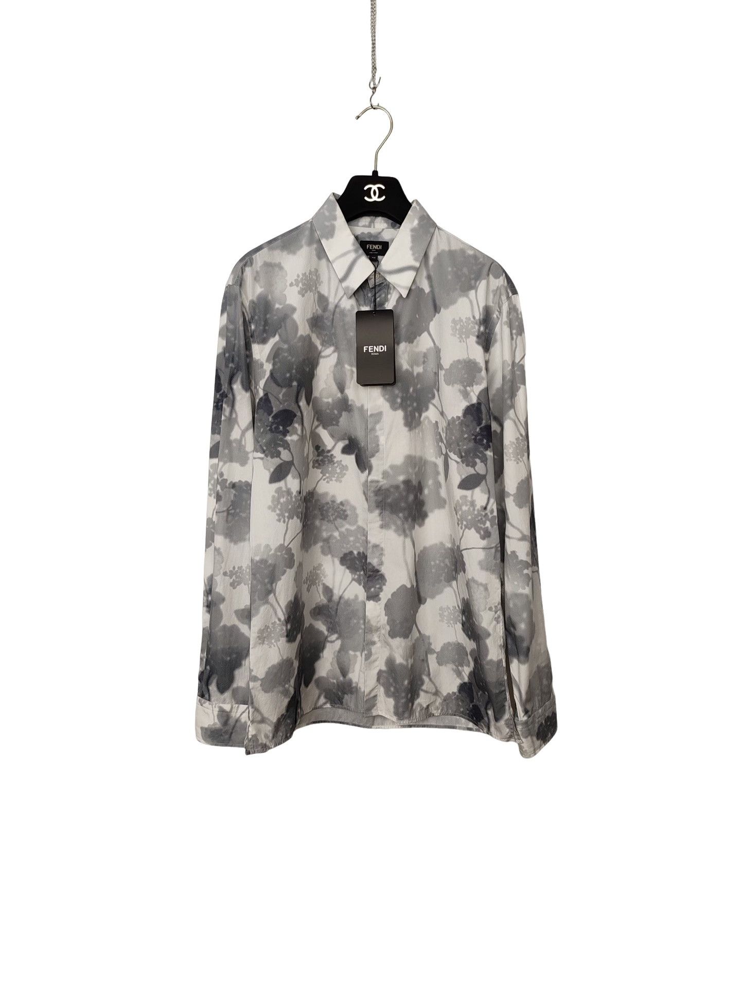 Fendi Fendi Floral Ink Button Up Shirt Size M Size US M / EU 48-50 / 2 - 1 Thumbnail