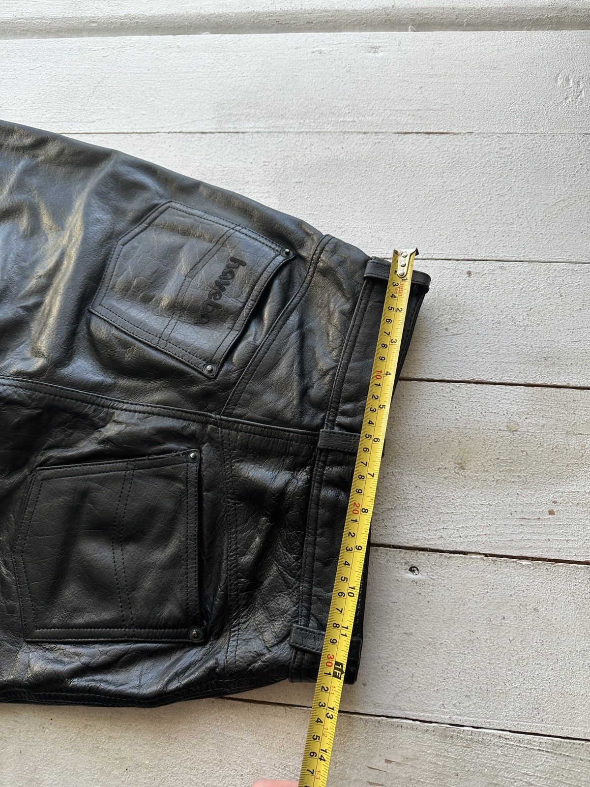 Leather HAVEBA 🚨VNTG leather pants motorcycles Black LUXURY Y2K Size 25" / US 0 / IT 36 - 16 Thumbnail