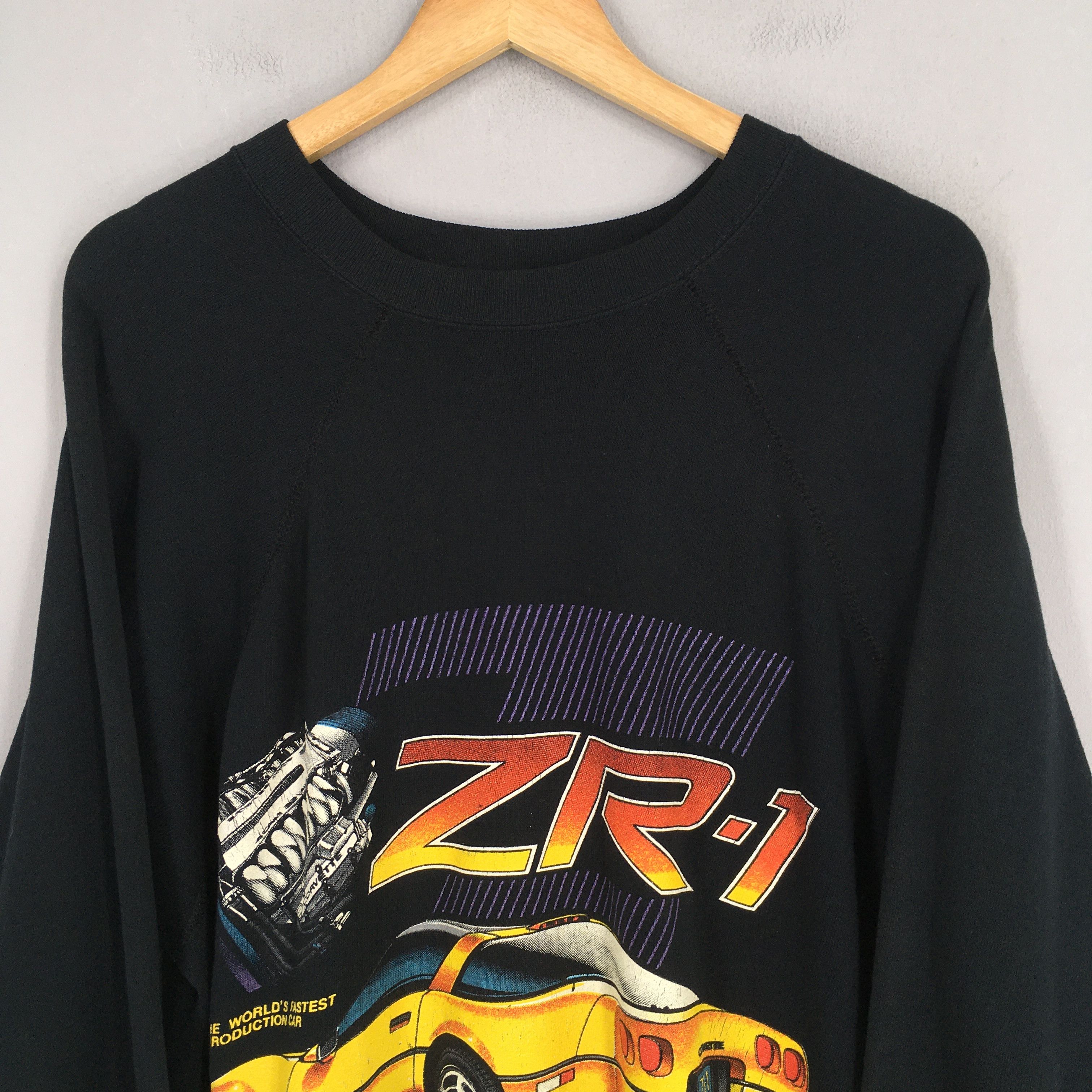 Vintage Vintage 90's Chevrolet ZR-1 Racing Car Sweatshirt XXLarge Size US XXL / EU 58 / 5 - 2 Thumbnail