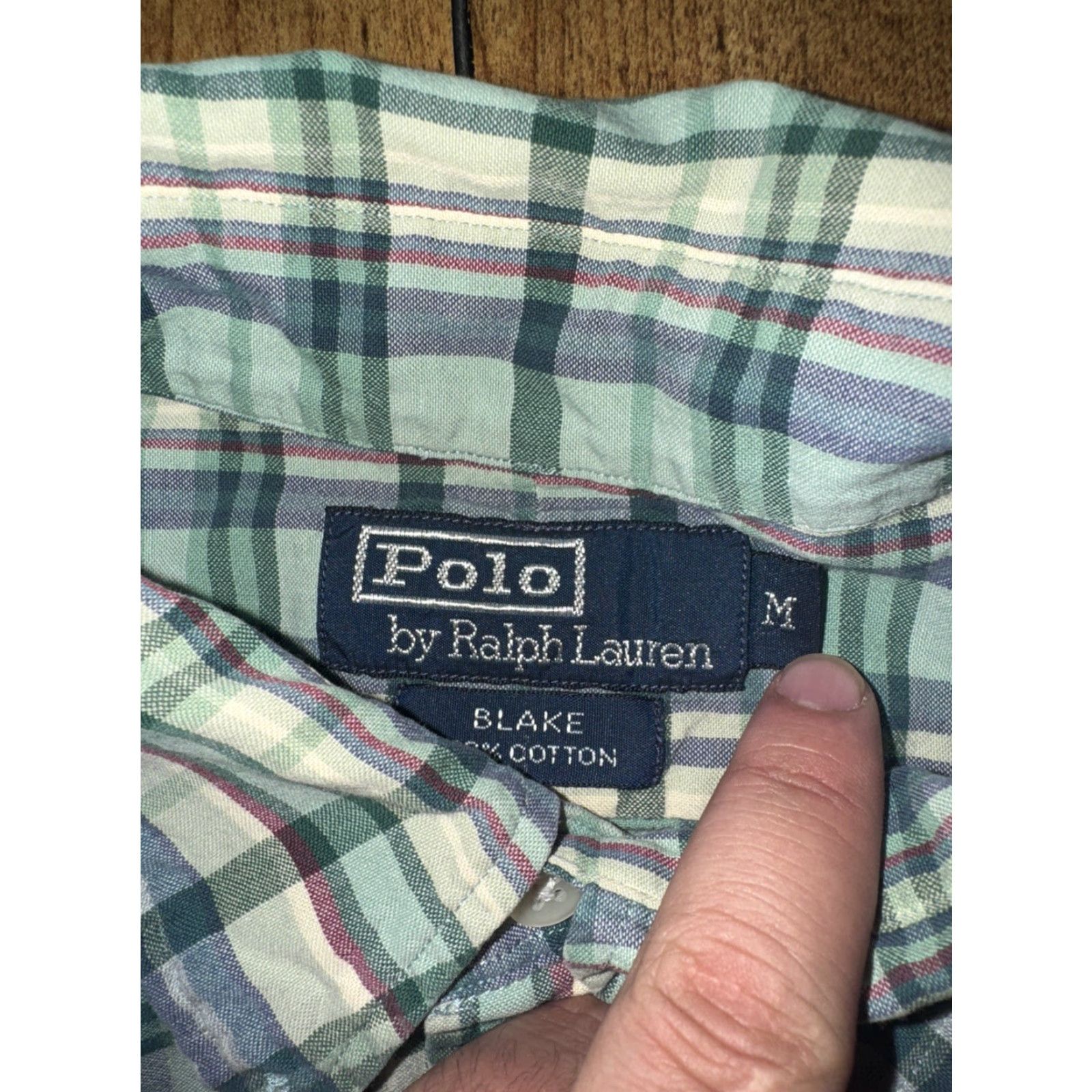 Polo Ralph Lauren VINTAGE Polo Ralph Lauren Blake Plaid Short Sleeve Shirt Men M Green 100% Cotton 23x29 Size US M / EU 48-50 / 2 - 3 Thumbnail