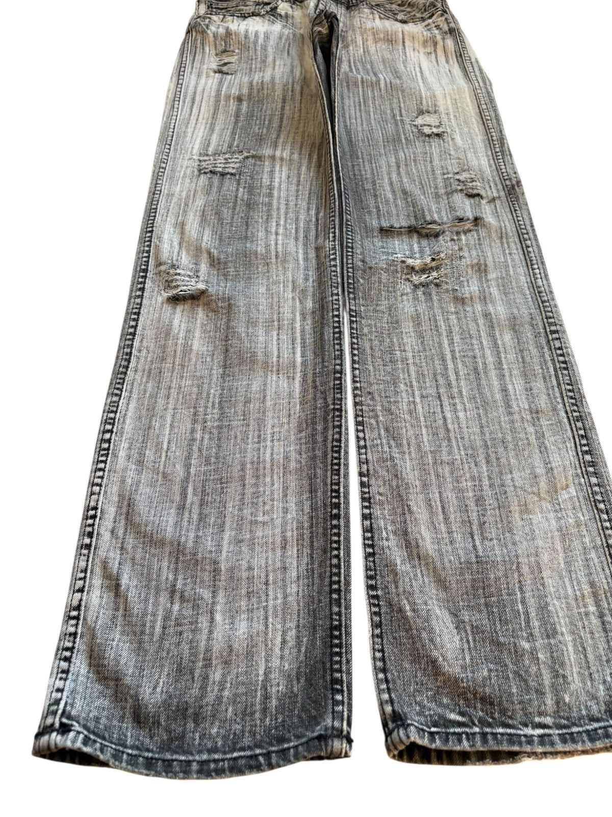 14th Addiction × Japanese Brand Vintage Japanese Brand Distressed Ripped Loose Jeans Size US 30 / EU 46 - 6 Thumbnail