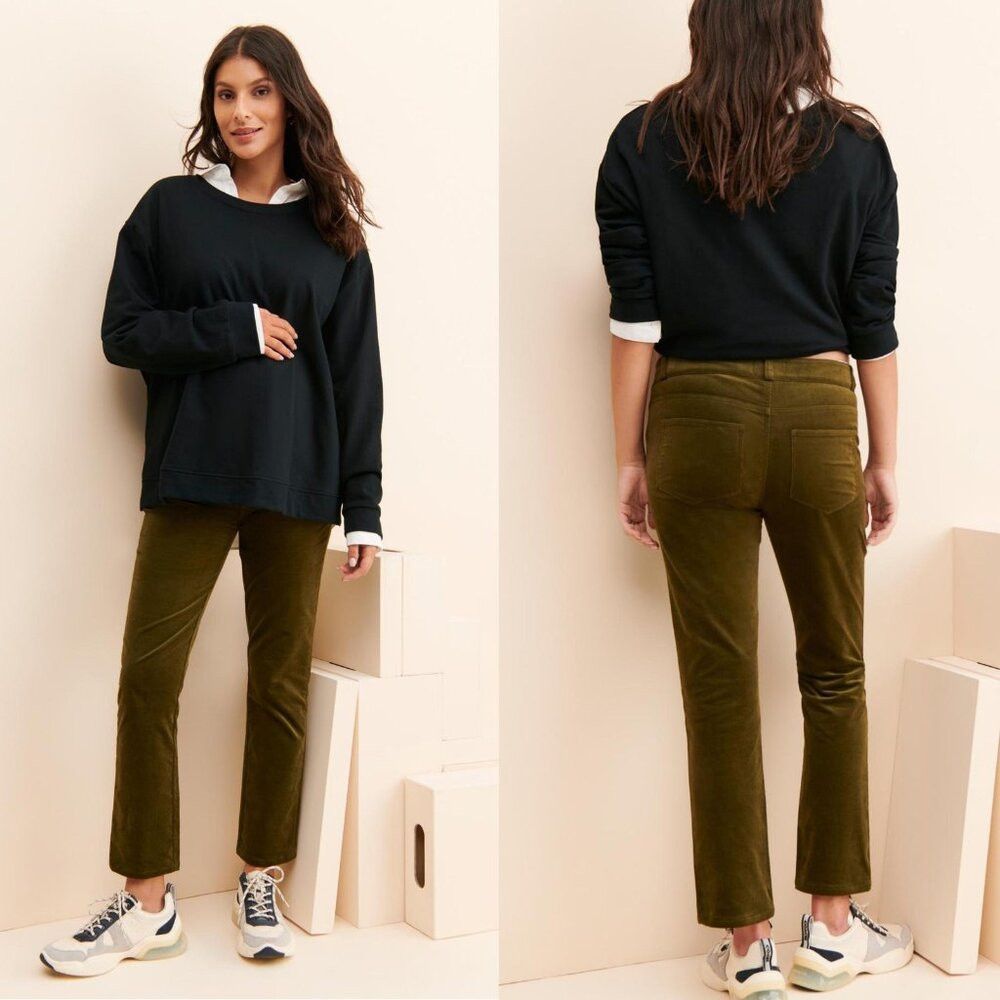 Paige Paige Maternity Cindy Corduroy Pants In Dark Brushed Olive Size 27" / US 4 / IT 40 - 1 Thumbnail
