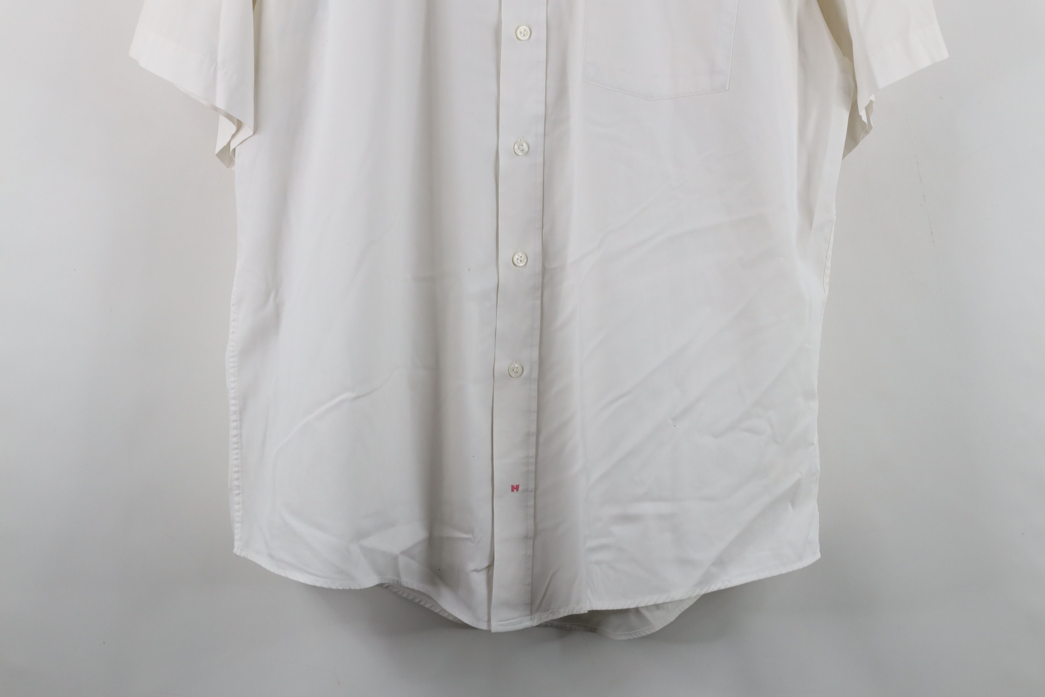 Vintage Vintage 90s Oxford Short Sleeve Button Down Shirt USA White Size US M / EU 48-50 / 2 - 3 Thumbnail