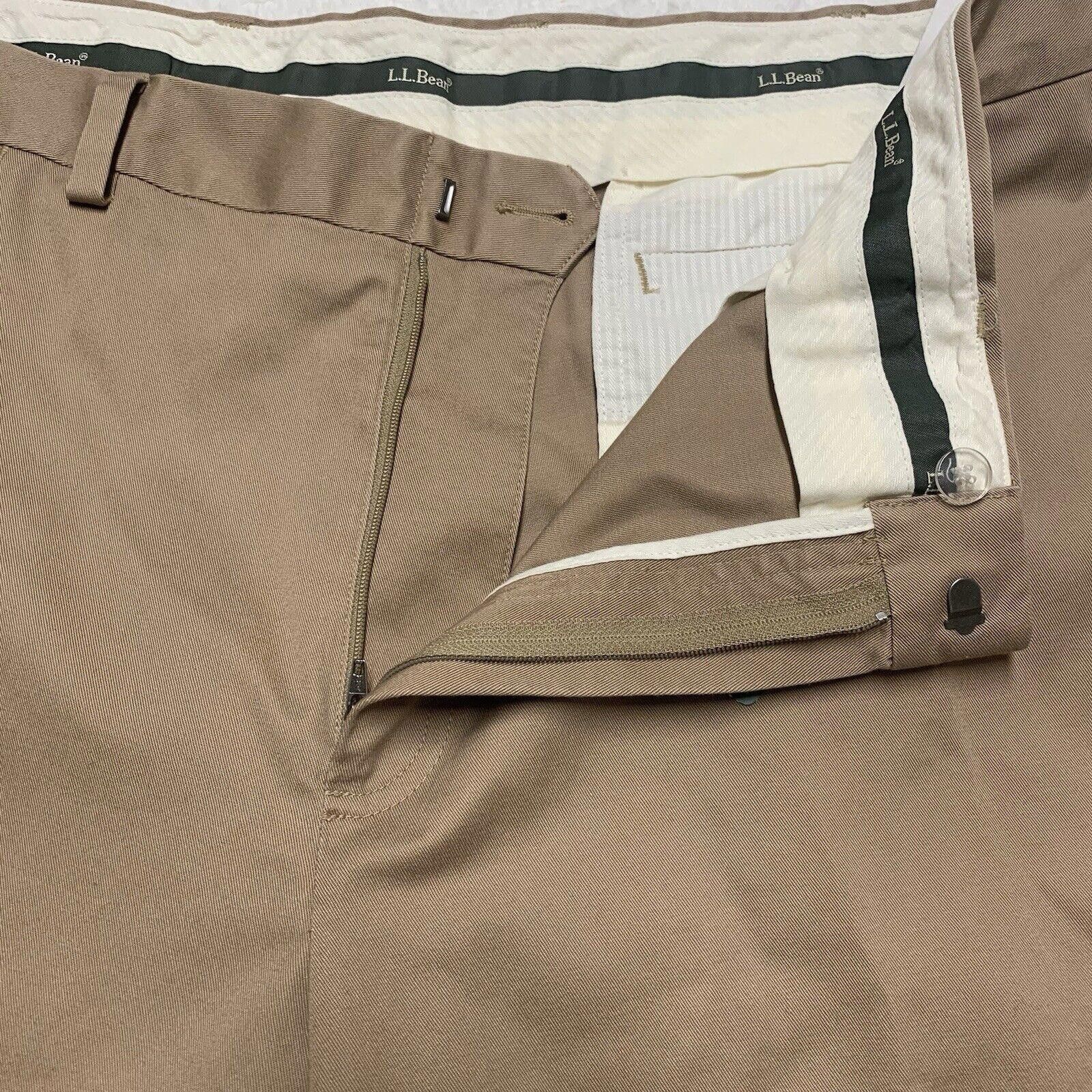 L.L. Bean L.L. Bean Dress Slacks Chino Men's Sz 42 Wide Dark Khaki Size US 42 / EU 58 - 9 Thumbnail