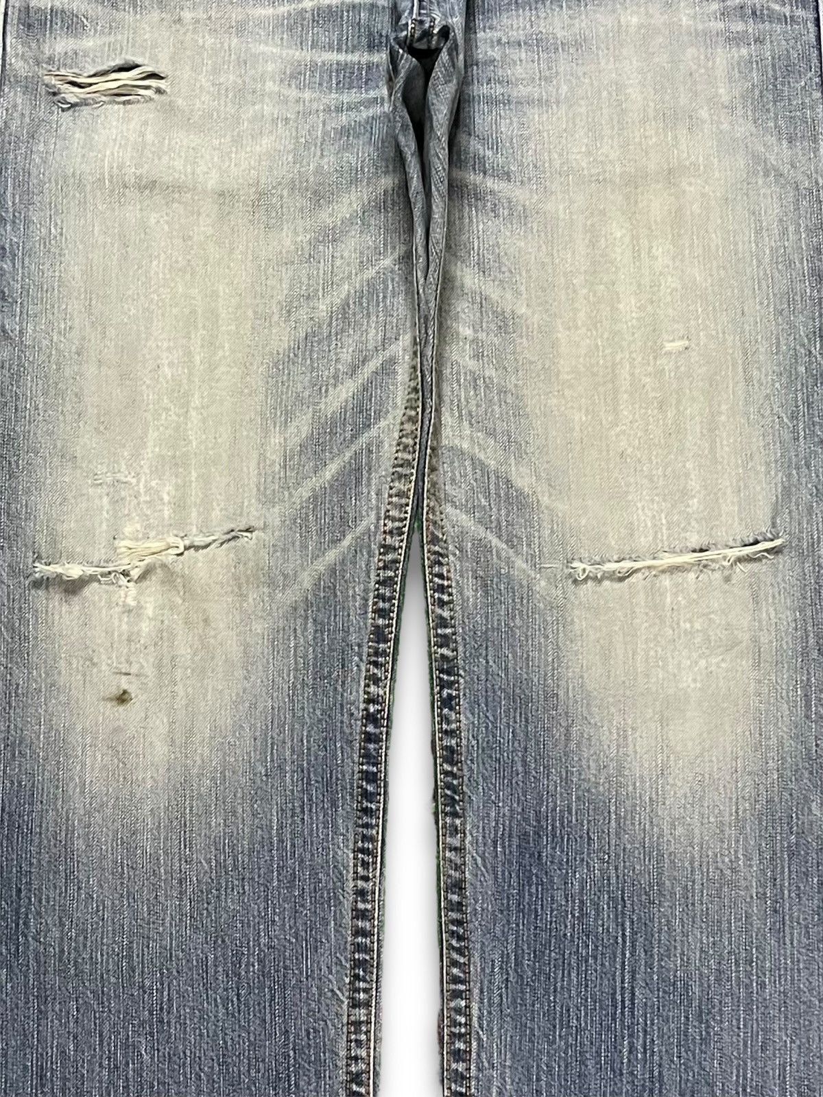 Edwin × Japanese Brand Exclusive Vintage Edwin Japan Light Wash Distressed Jeans Size US 34 / EU 50 - 5 Thumbnail