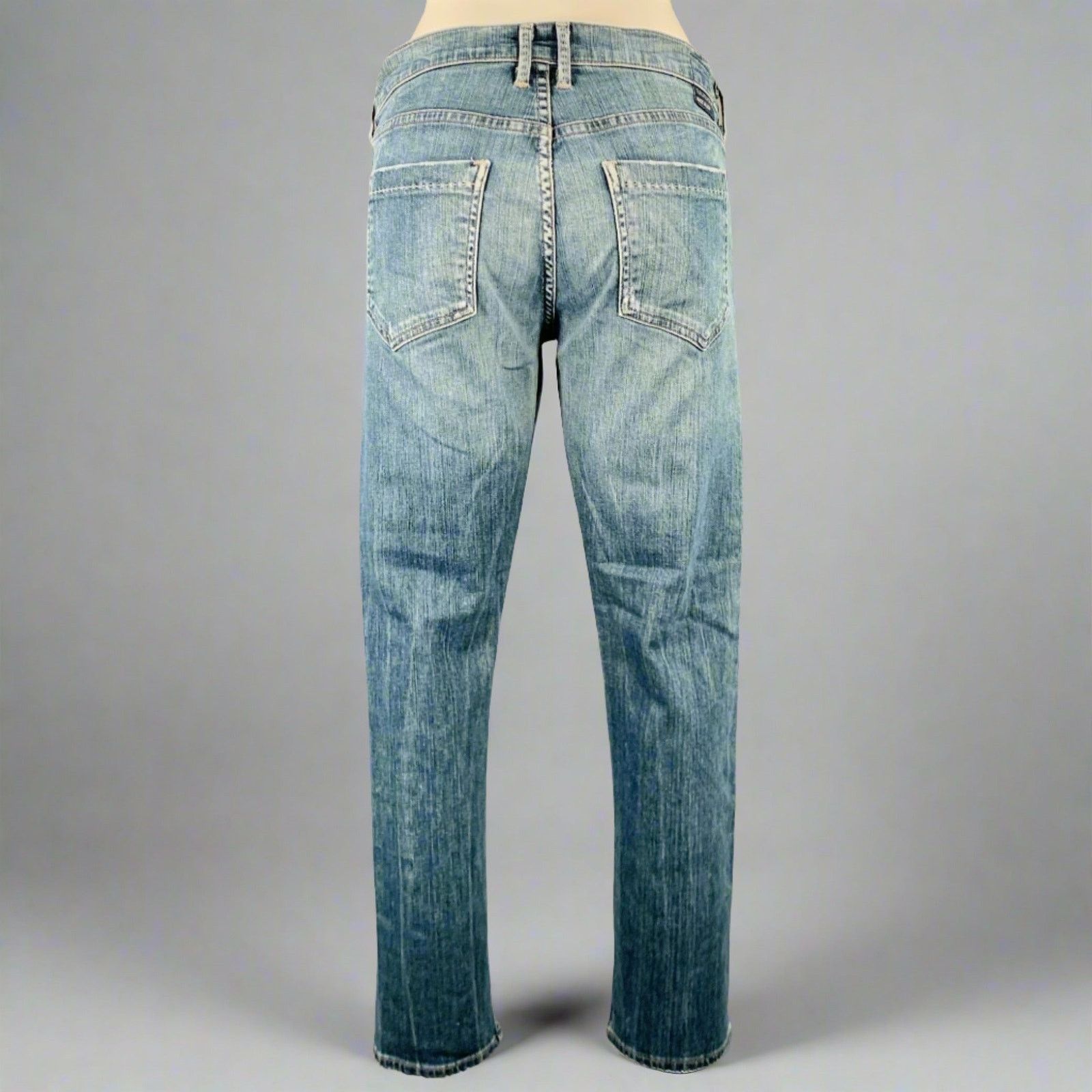 GOLDSIGN GOLDSIGN Size 27 Blue Cotton Blend Distressed Jeans Size 27" / US 4 / IT 40 - 3 Thumbnail