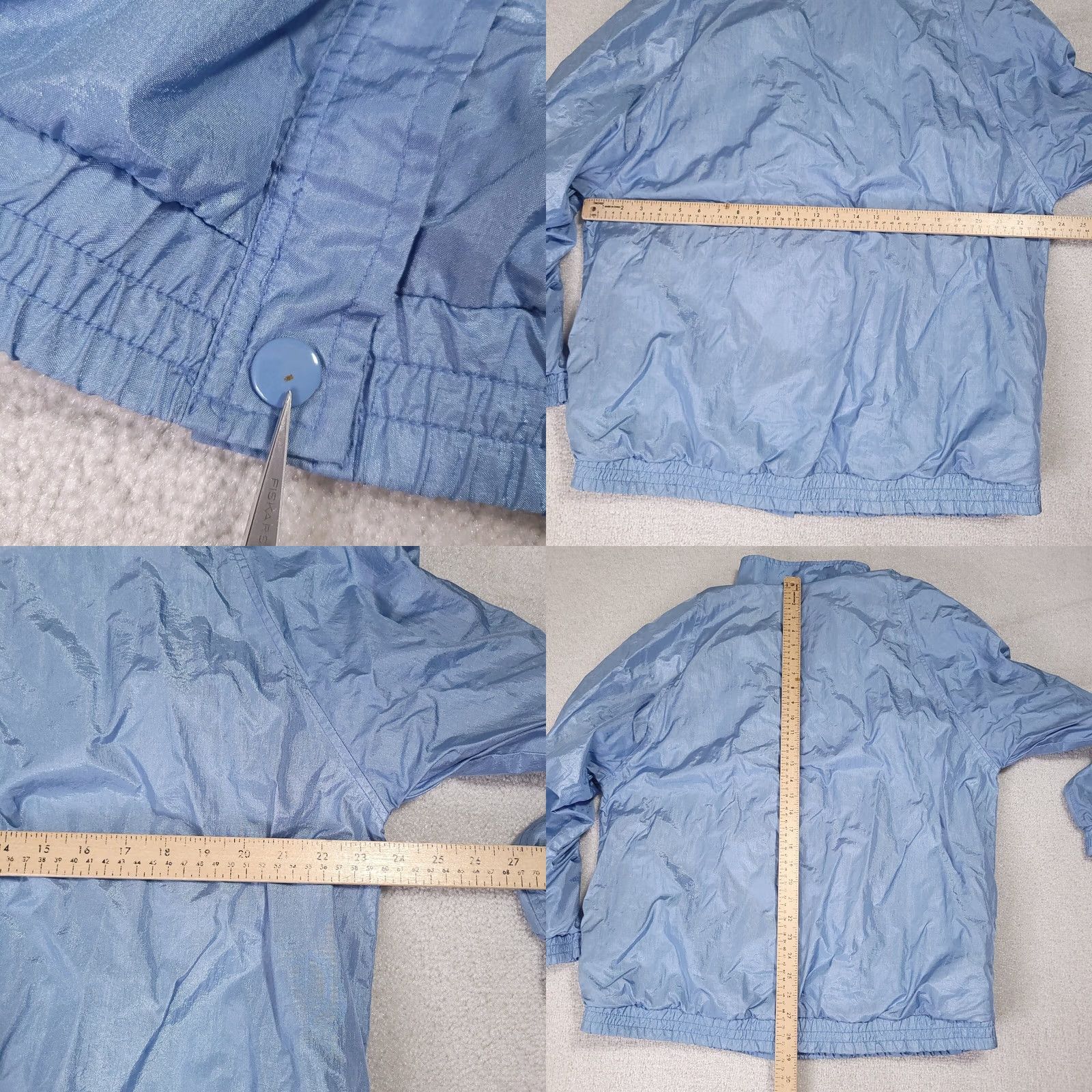 Tudor VINTAGE Tudor Court by Haband Lined Windbreaker Jacket Women XL Light Blue 80s Fall Winter Spring Casual Travel Windbreaker Size XL / US 12-14 / IT 48-50 - 8 Thumbnail