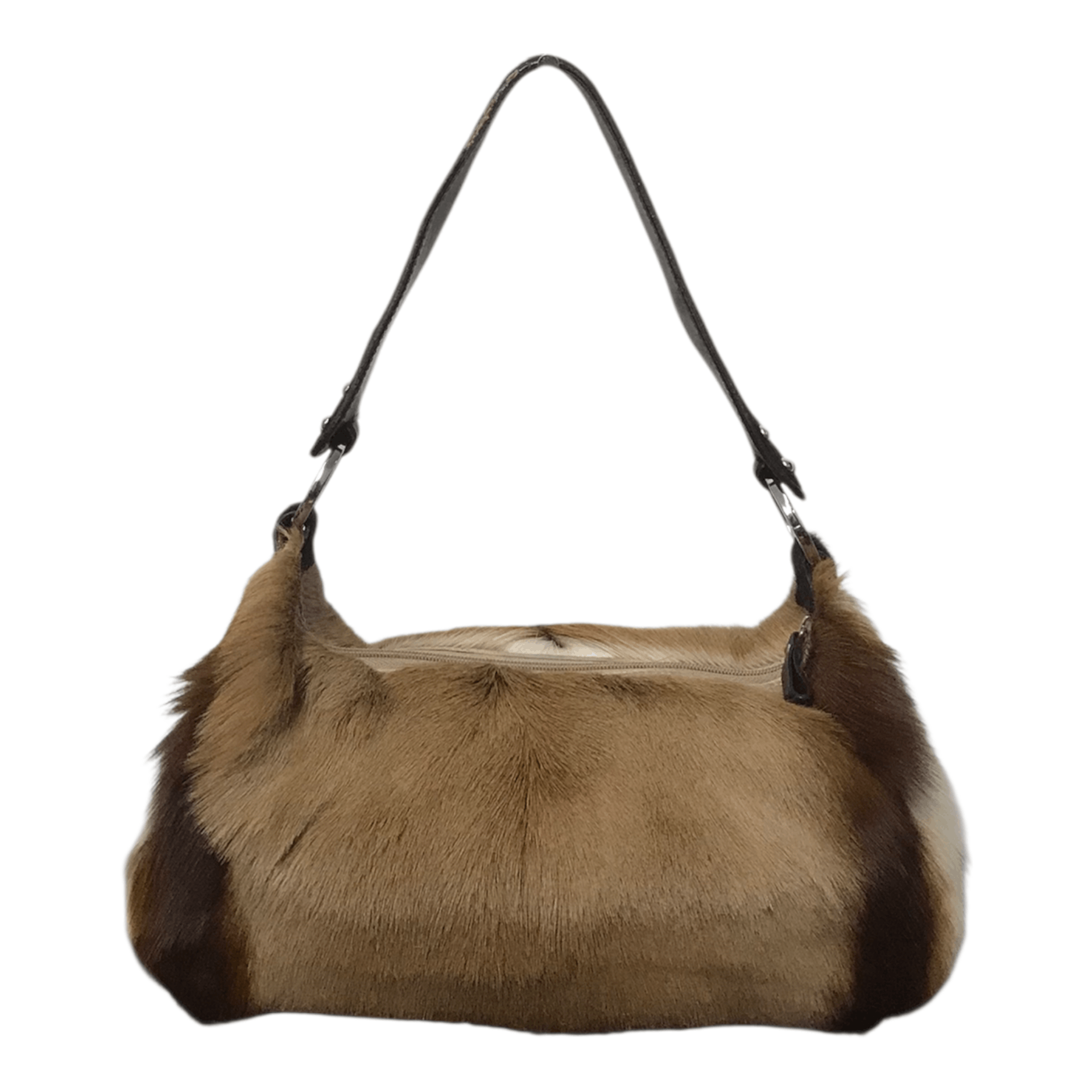 Genuine Leather Luna Borsa Genuine Leather Mink Fir Handbag Size ONE SIZE - 6 Thumbnail