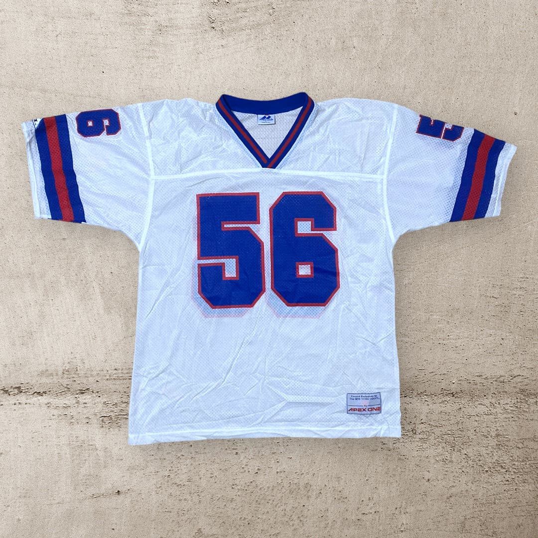 image of Vintage Apex Lawrence Taylor 56 New York Giants Nfl Jersey in White, Men's (Size Large)