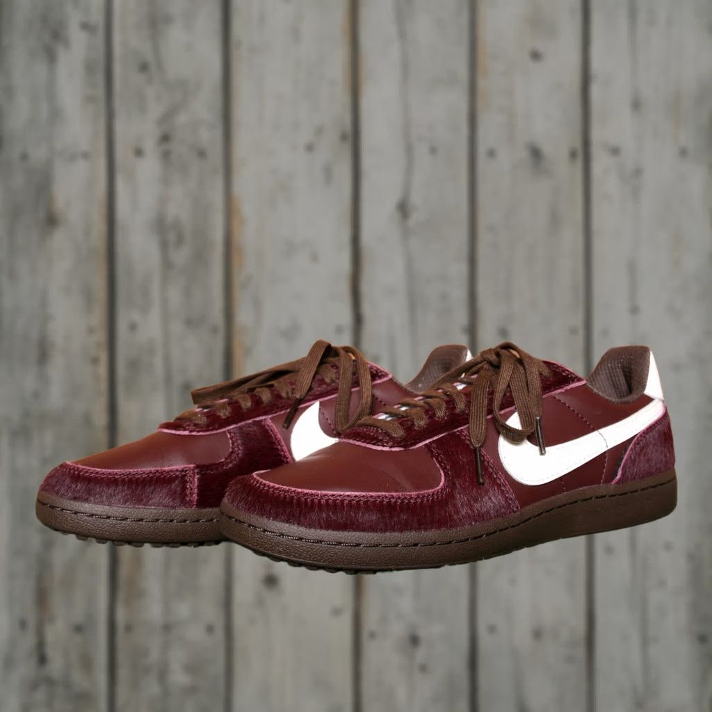 Nike VINTAGE NIKE Field General '82 Burgundy Crush Leather Pony Hair Sneaker Women Sz. 10 Size US 8 / IT 38 - 1 Thumbnail