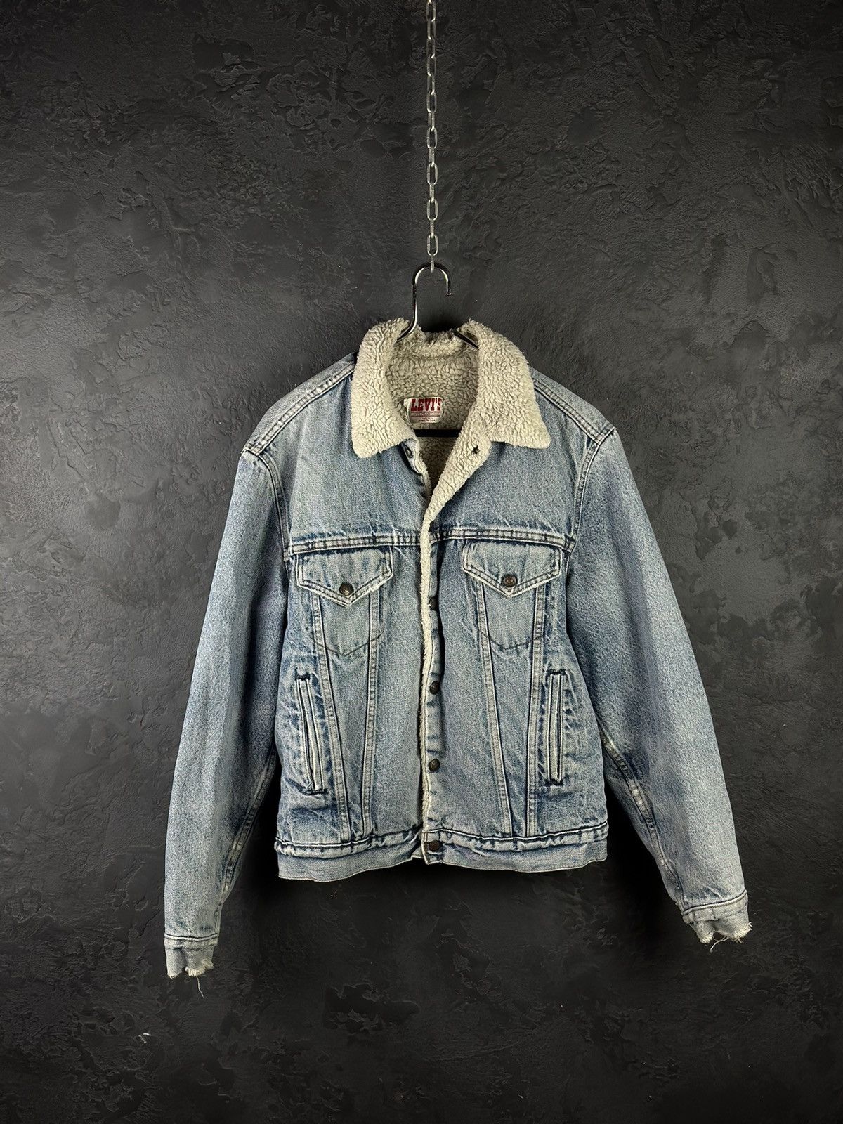 Levi's Vintage Clothing × Vintage Vintage 90s Levi Sherpa Made in USA San Francisco Size US L / EU 52-54 / 3 - 1 Thumbnail