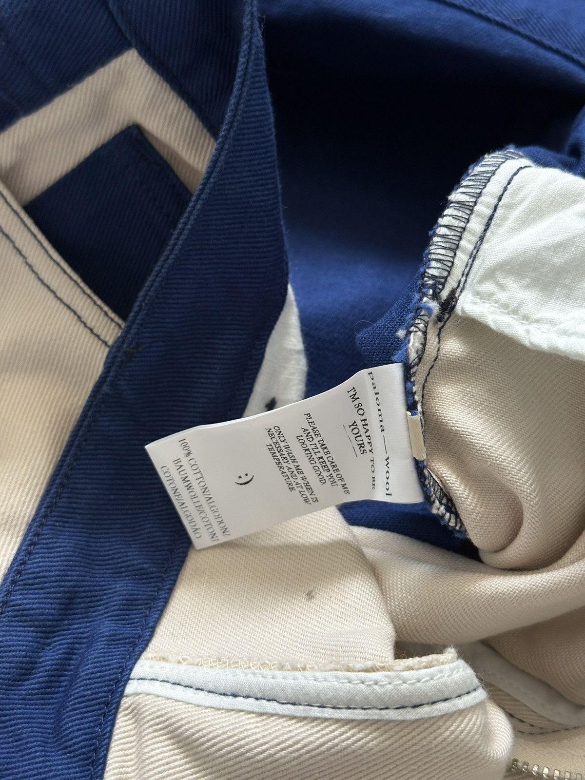 Paloma Wool Paloma Wool Dax Pant EU38 Cream Blue Straight High Waist Size 26" / US 2 / IT 38 - 12 Thumbnail