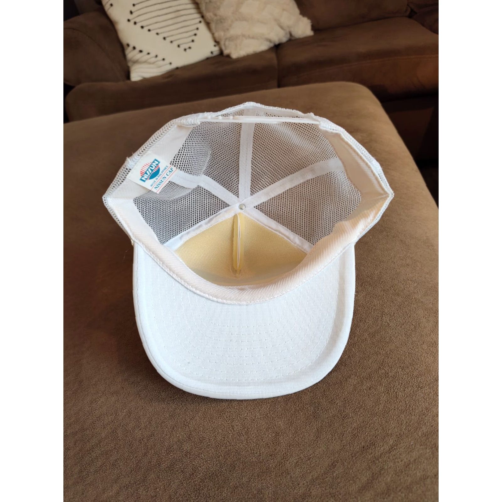 Vintage VINTAGE Nissun American Flag White Trucker Hat Snapback Men One Size NWOT Size ONE SIZE - 6 Thumbnail