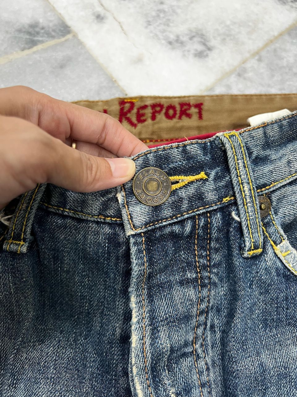 Japanese Brand Japanese Brand Flash Report Sashiko Jeans Size US 31 - 4 Thumbnail