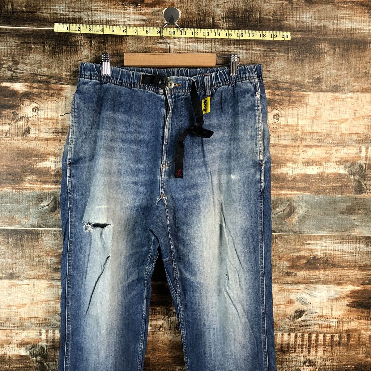 Gramicci Gramicci Blue ripped distressed Denim Pants #A2135 Size US 31 - 4 Thumbnail