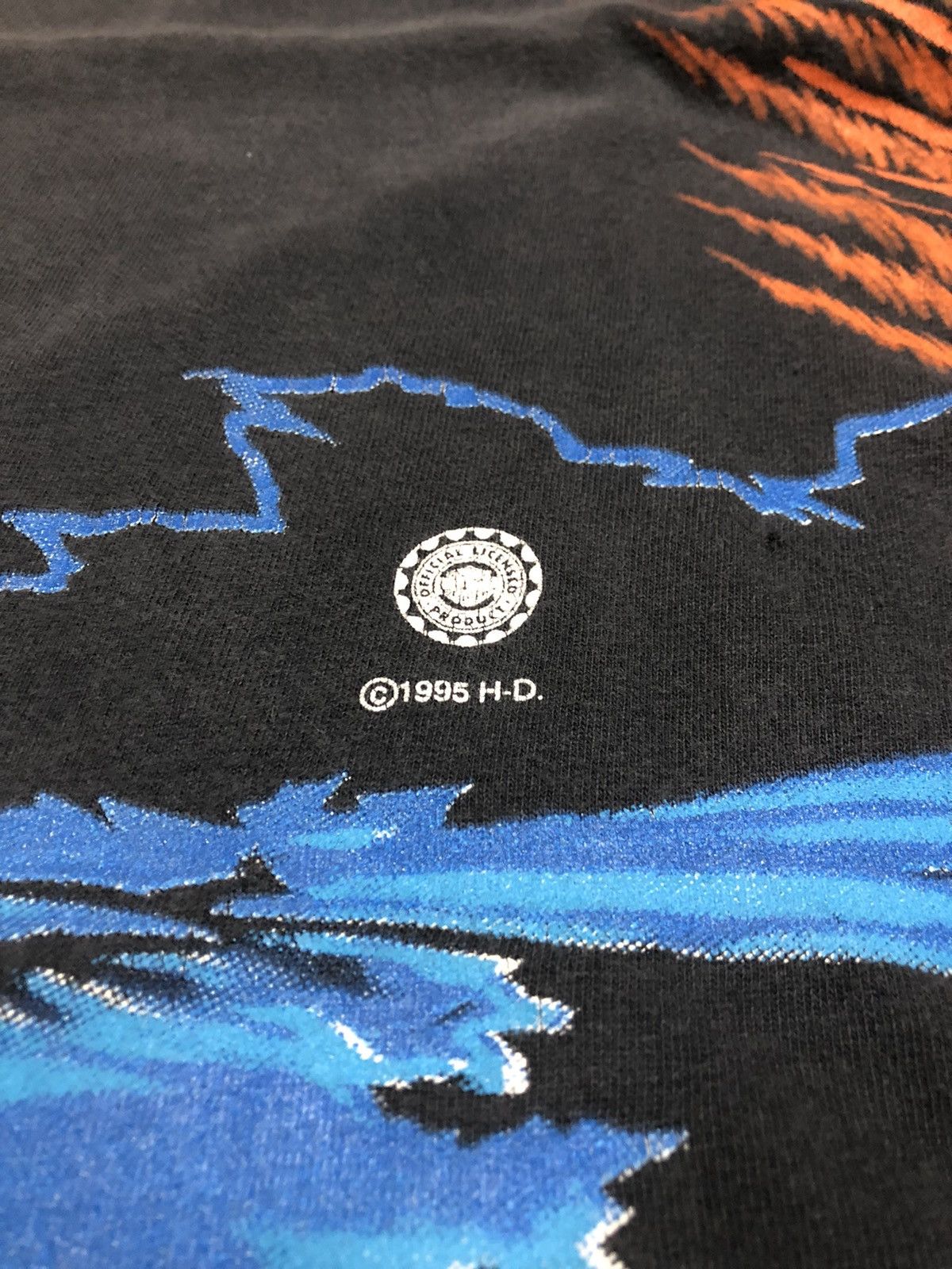 Harley Davidson × Vintage Vintage 90s HARLEY DAVIDSON 1995 AOP Big Eagle Size US XXL / EU 58 / 5 - 4 Thumbnail