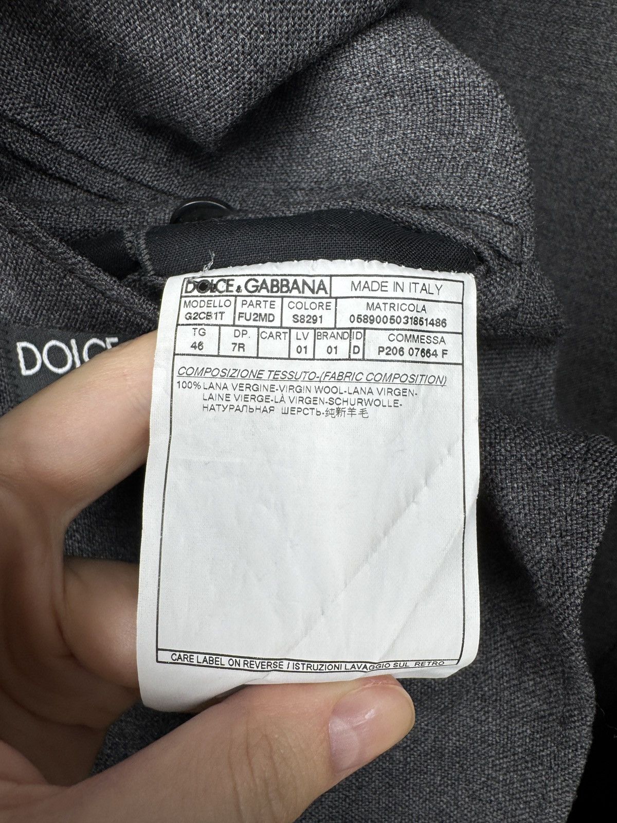 Dolce & Gabbana Dolce & Gabbana grey wool distressed made in Italy blazer Size 36R - 13 Thumbnail