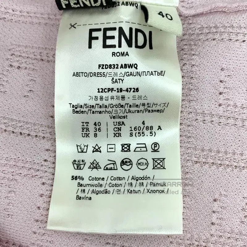Fendi Fendi Pink Cotton Midi Dress for Women . Size M / US 6-8 / IT 42-44 - 8 Thumbnail