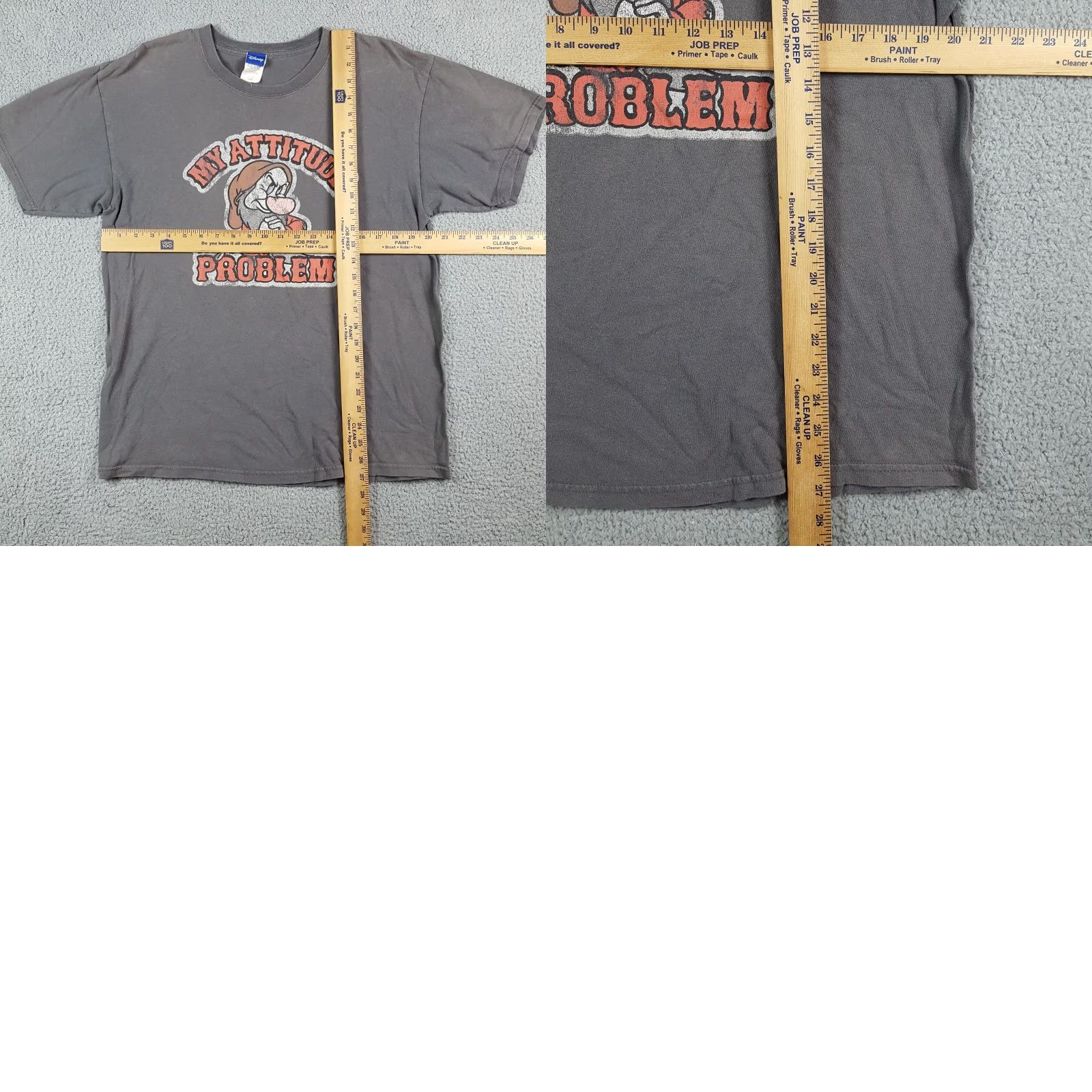 Disney VINTAGE Disney Snow White T-Shirt Men Size Large Gray Cotton Short Sleeve Retro 90s Y2K Cartoon Size US L / EU 52-54 / 3 - 8 Thumbnail