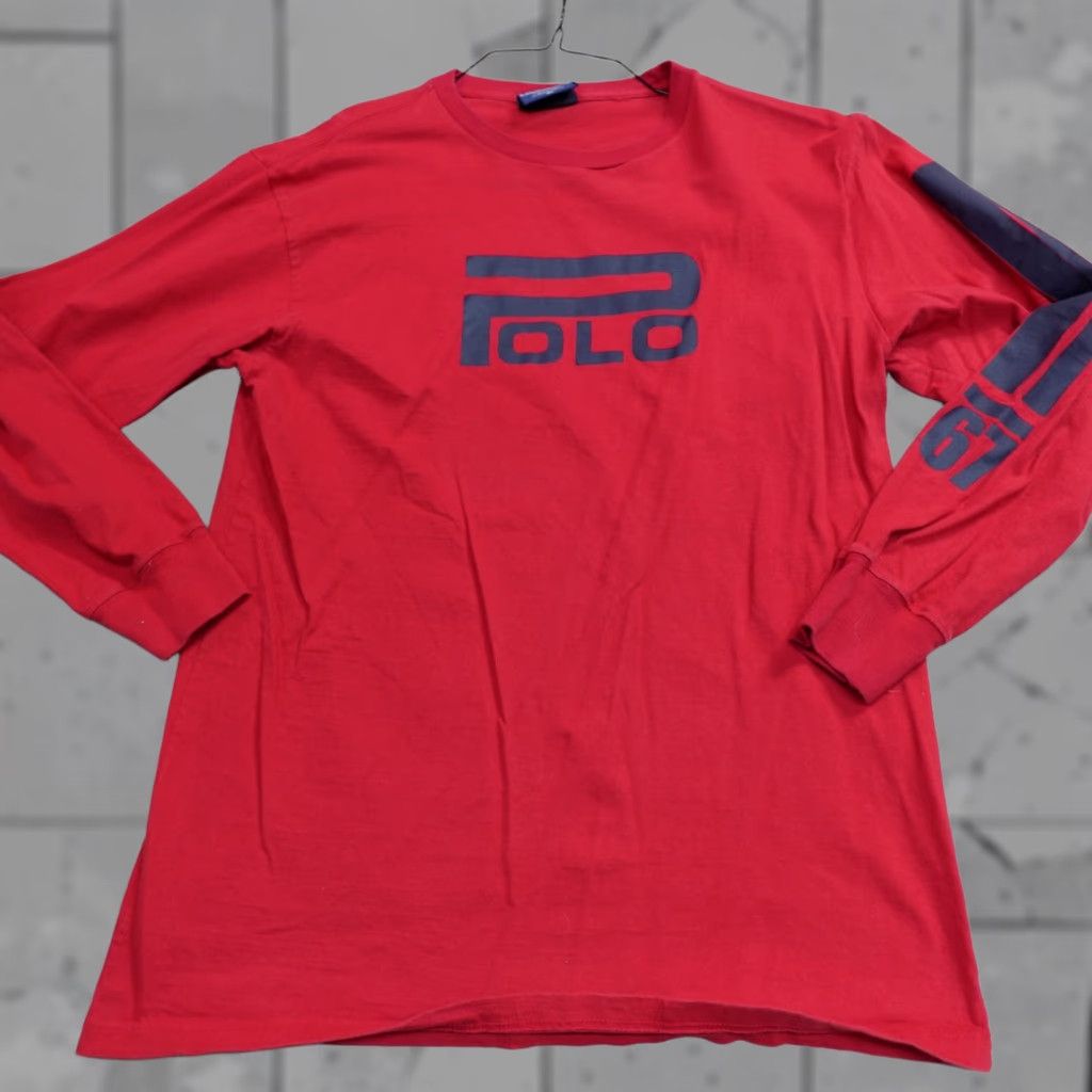 Vintage VINTAGE Polo Sport Shirt Polo Sport Shirt Small Red Long Sleeve Men XS Size US S / EU 44-46 / 1 - 1 Thumbnail
