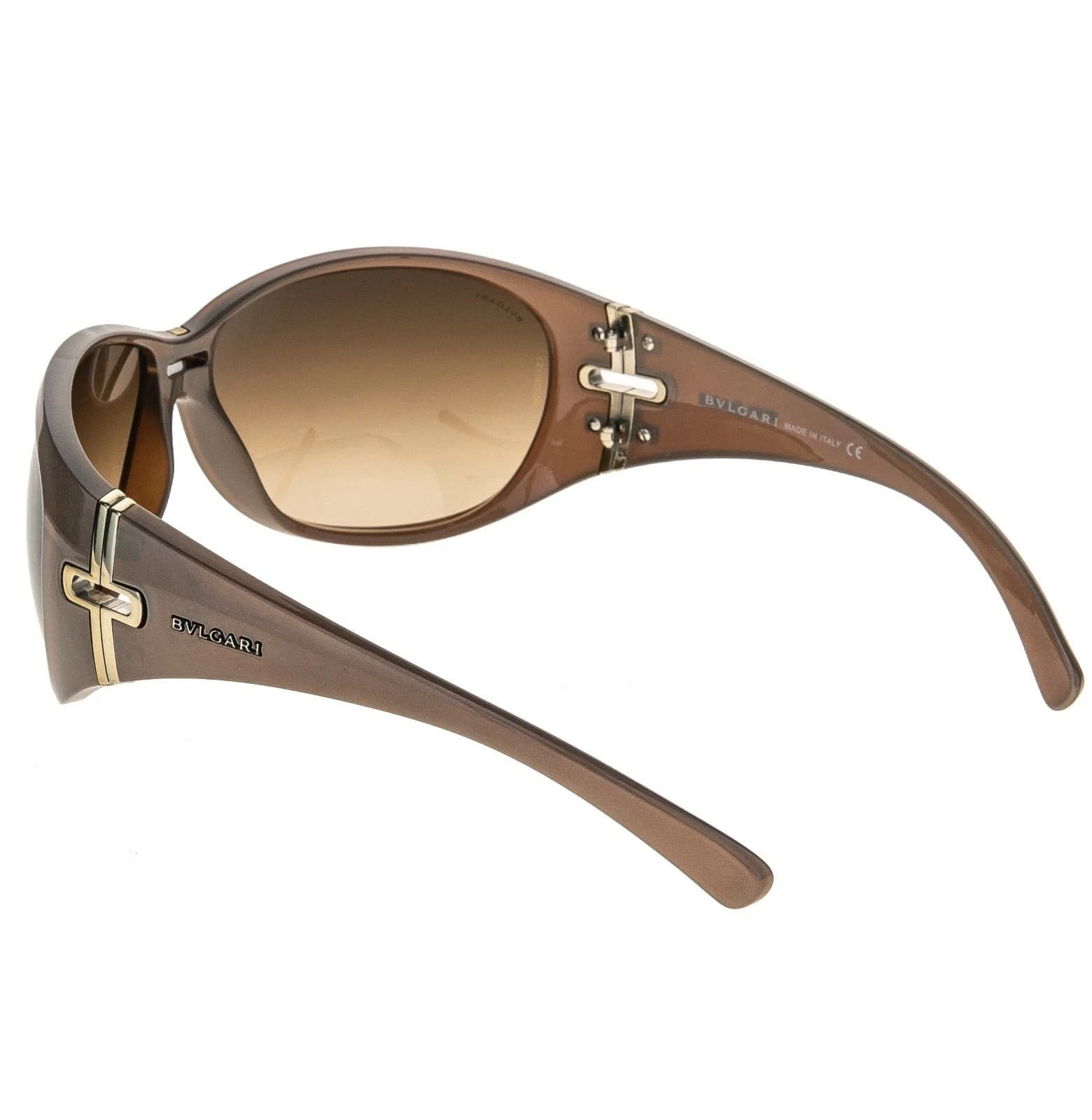 Bvlgari BVLGARI BV8040S 8040 Brown Gold Pearl Wrap Mask Sunglasses Size ONE SIZE - 7 Thumbnail