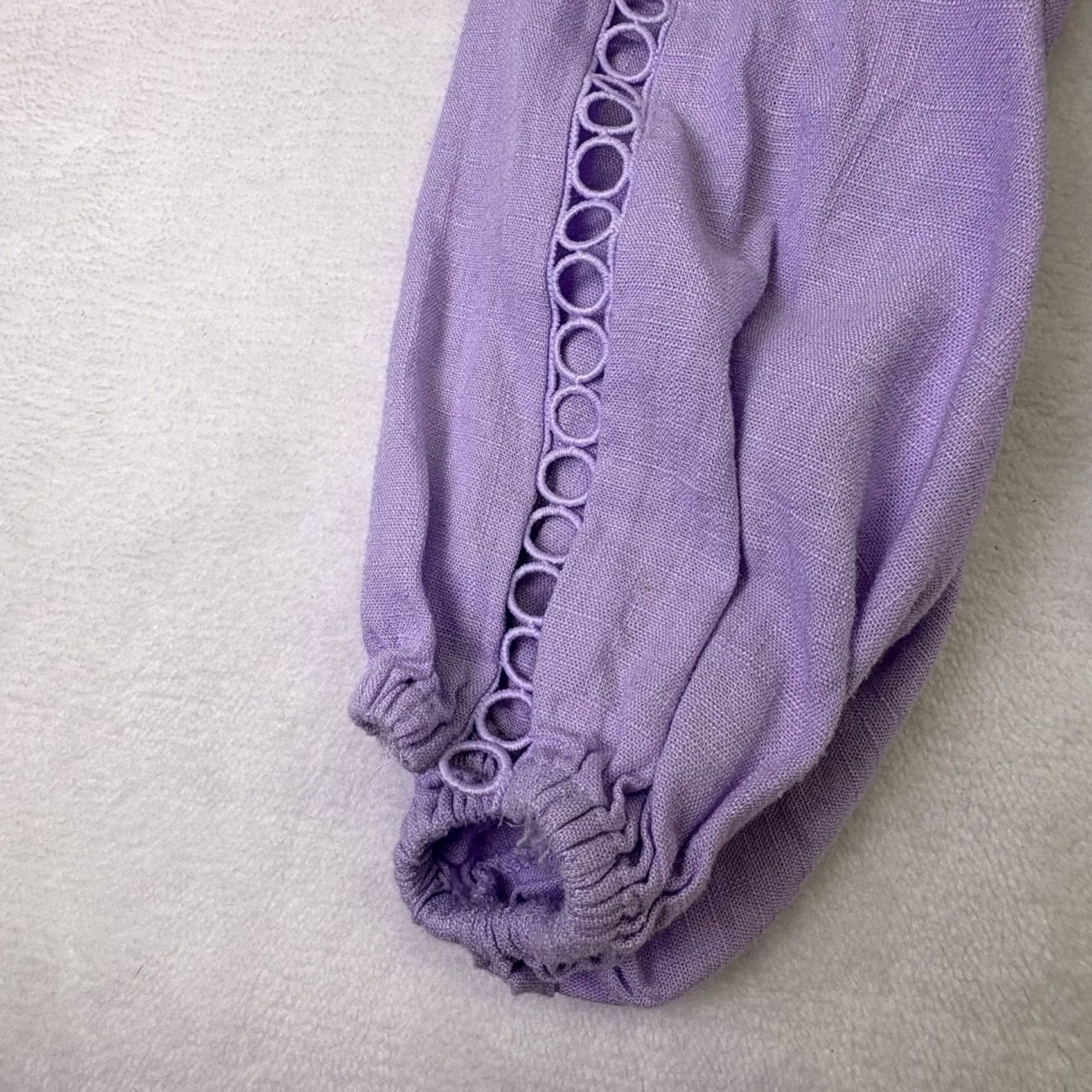 Express VINTAGE Express Off Shoulder Cropped Blouse Purple XL ropes? Size XL / US 12-14 / IT 48-50 - 6 Thumbnail