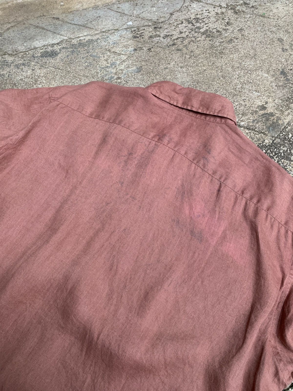 Japanese Brand × Uniqlo Uniqlo Brick Brown Color Linen Oversize Shirt Size US XL / EU 56 / 4 - 2 Thumbnail