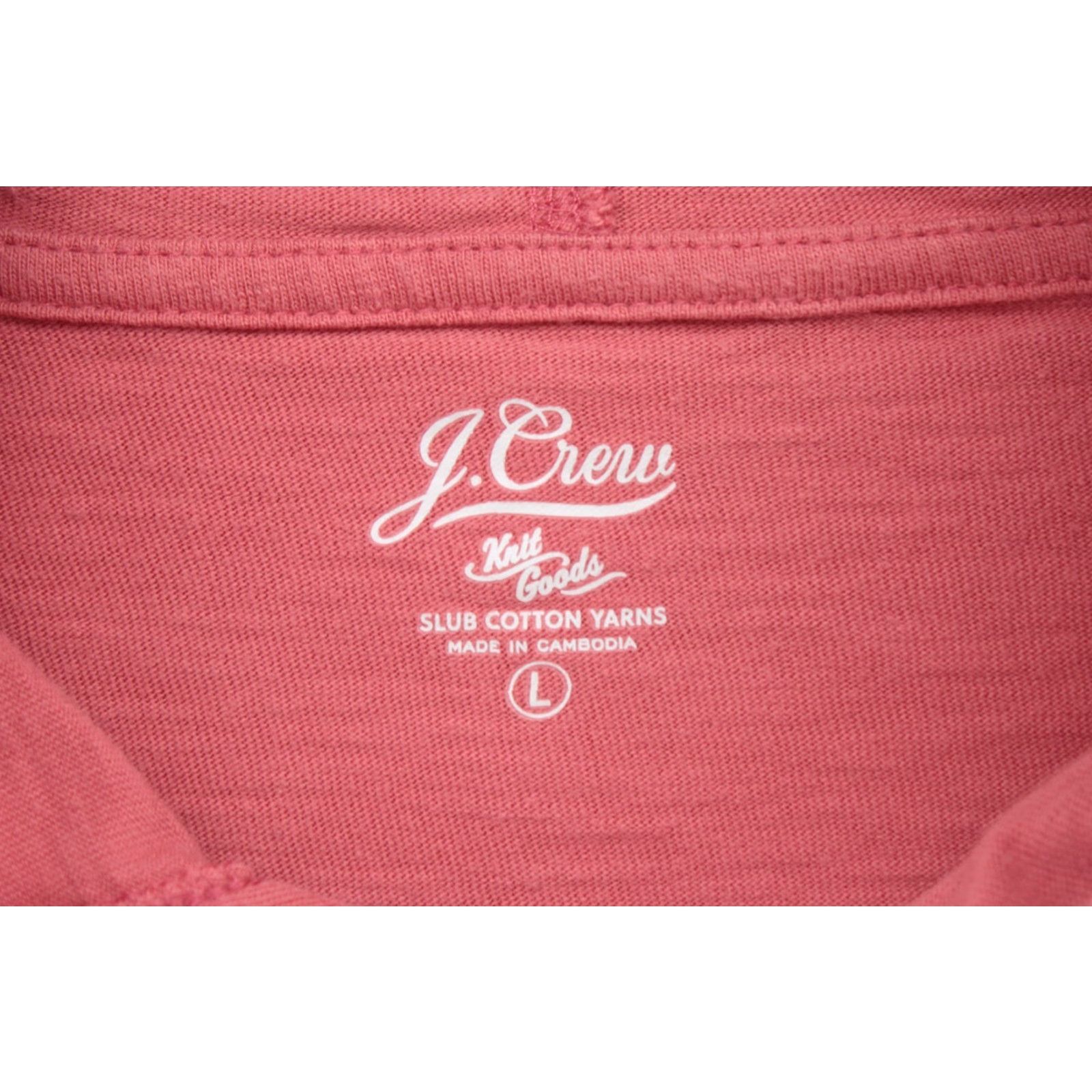 J.Crew J Crew Hoodie Women's Large Red and White Striped Pullover Knit Top Beachie Size L / US 10 / IT 46 - 4 Thumbnail