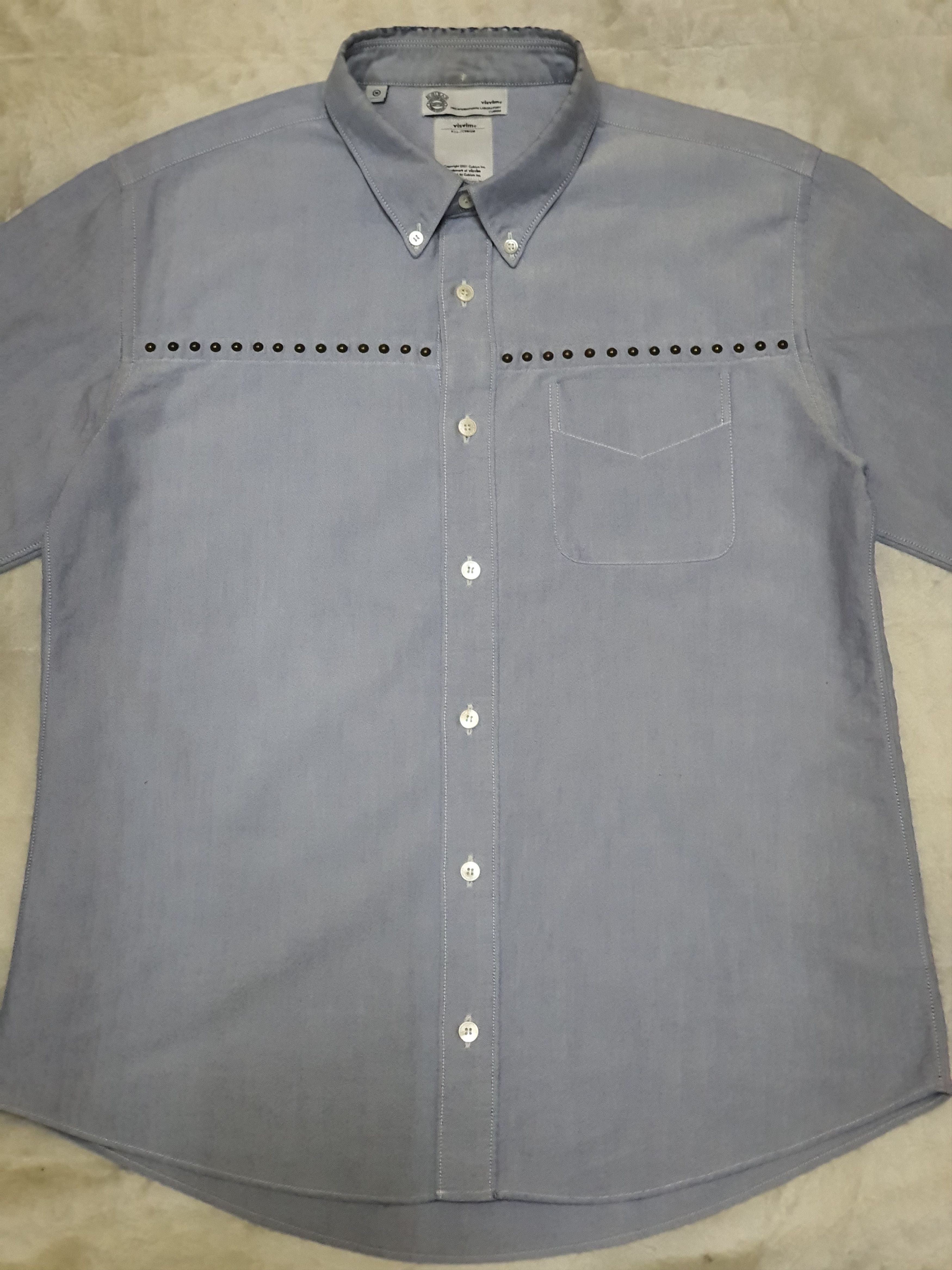 Visvim VISVIM Studded Front Western Oxford Shirt – Size M Size US M / EU 48-50 / 2 - 3 Thumbnail
