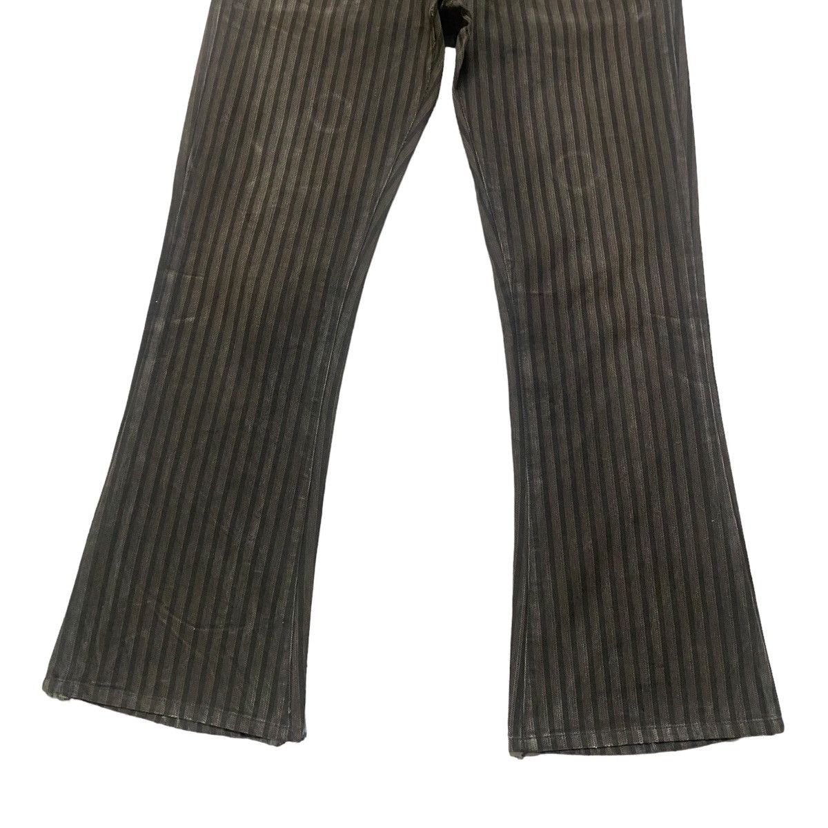 Japanese Brand RUPERT EDGE Striped Brown Flare Jeans Size US 32 / EU 48 - 6 Thumbnail