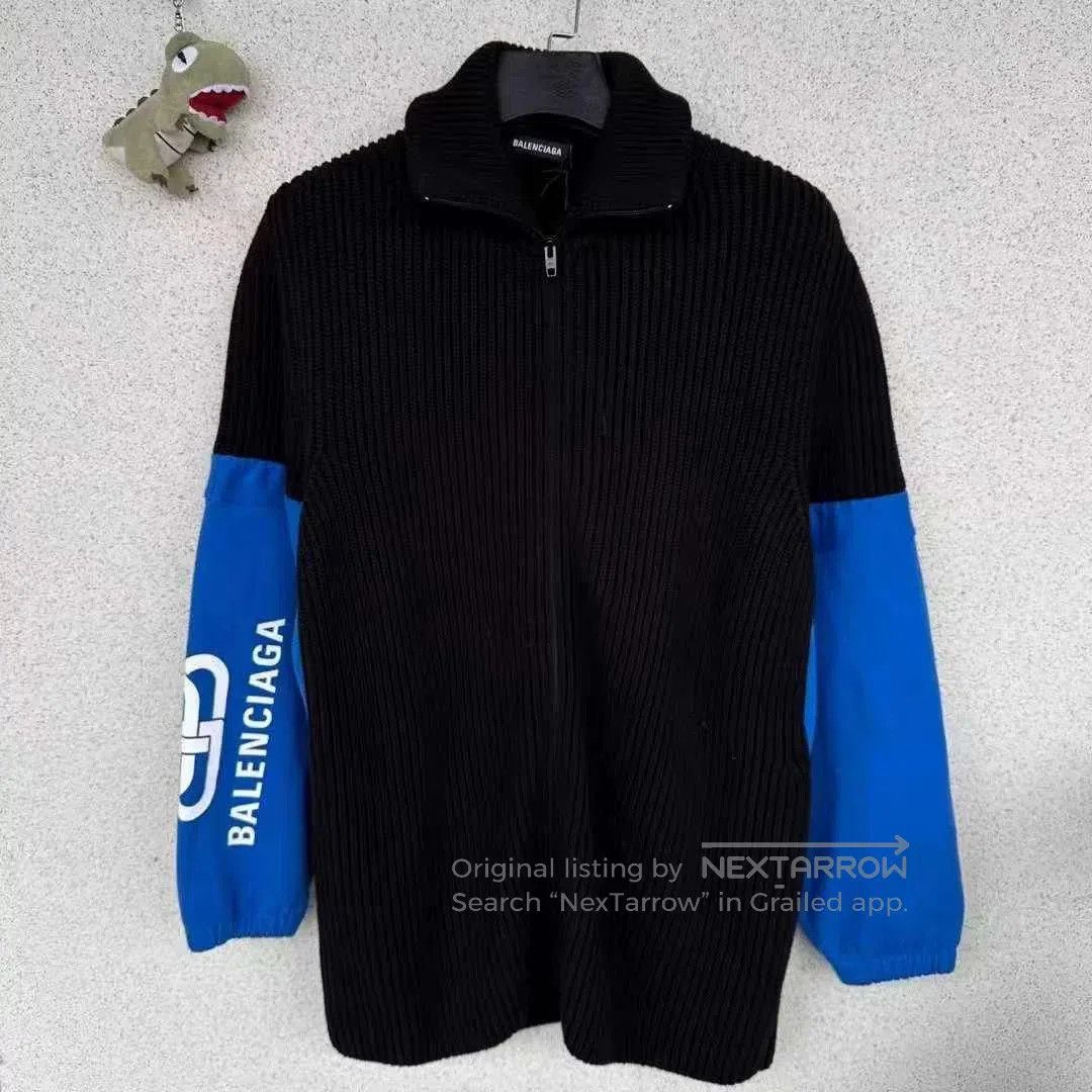 Balenciaga Spliced Sweater Coat.