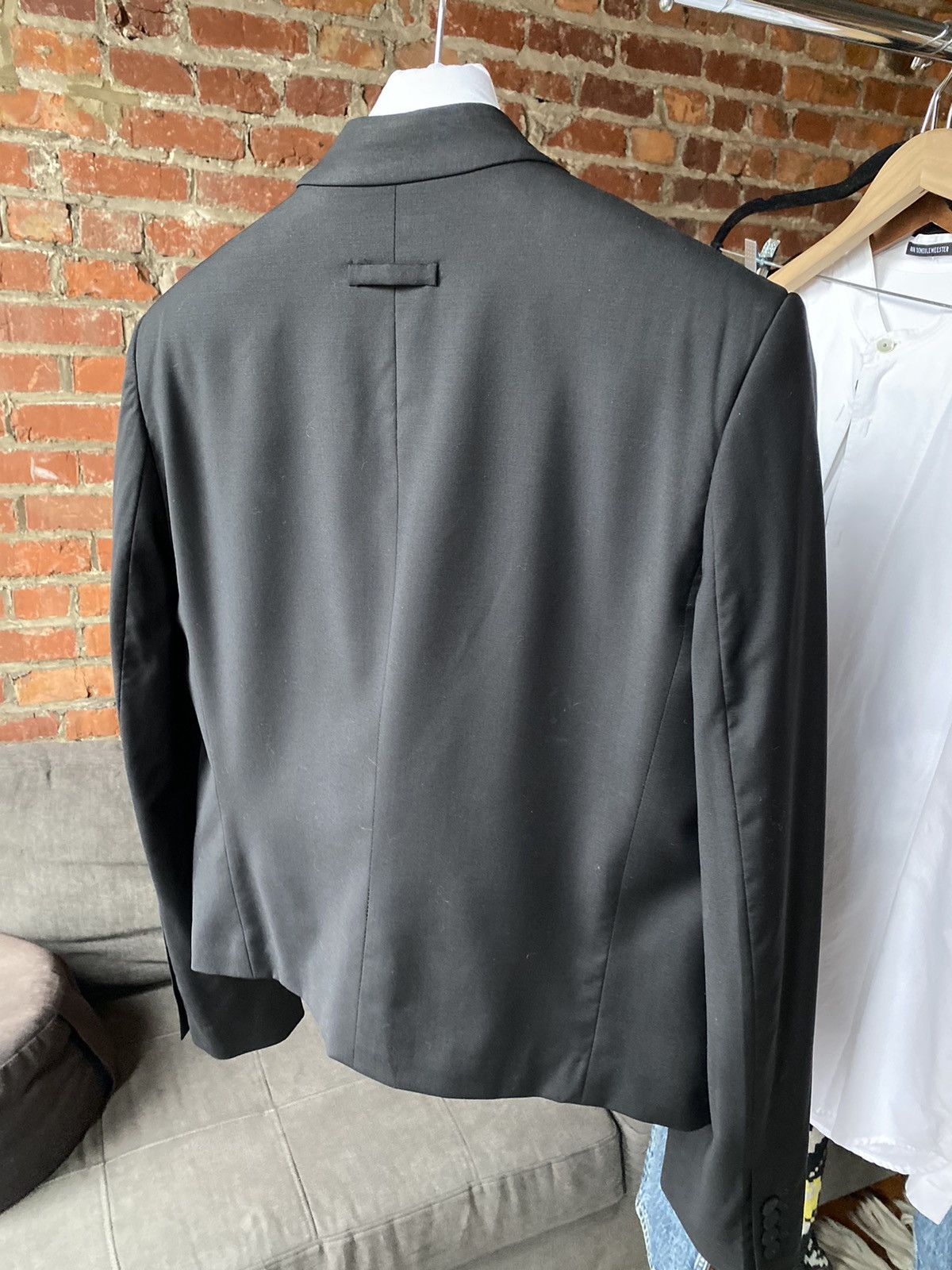 Jean Paul Gaultier 90s Jean Paul Gaultier Cropped Black Blazer Size 50S - 2 Thumbnail