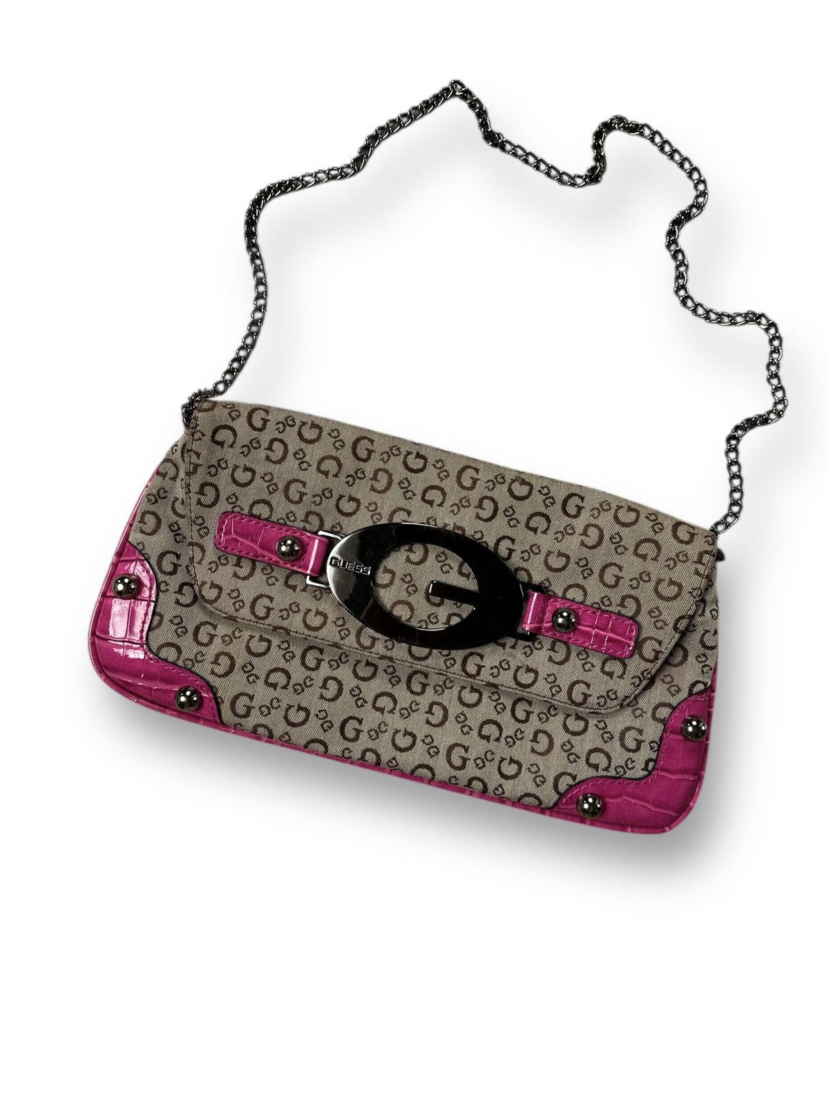 Guess Vintage Y2K Guess Monogram Retro Avant Garde Shoulder Bag Size ONE SIZE - 4 Thumbnail