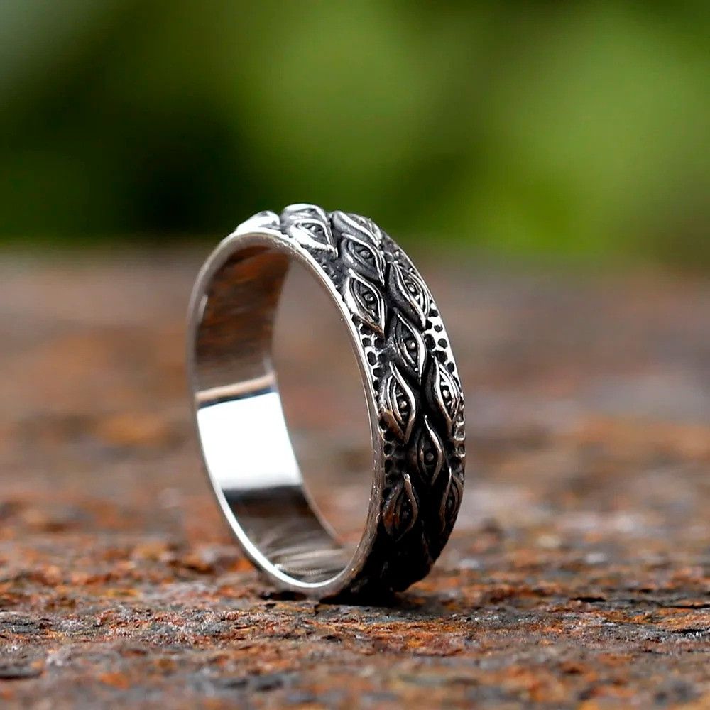 Jewelry Carved Eyes Ring Size ONE SIZE - 2 Thumbnail