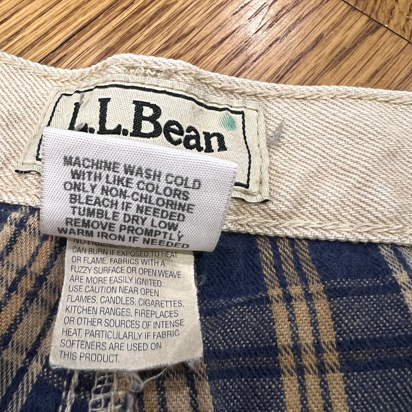 Vintage L.L. Bean Jeans Flannel Lined Mens 34x30 Classic Fit Cream Ivory Denim Size US 34 / EU 50 - 4 Thumbnail