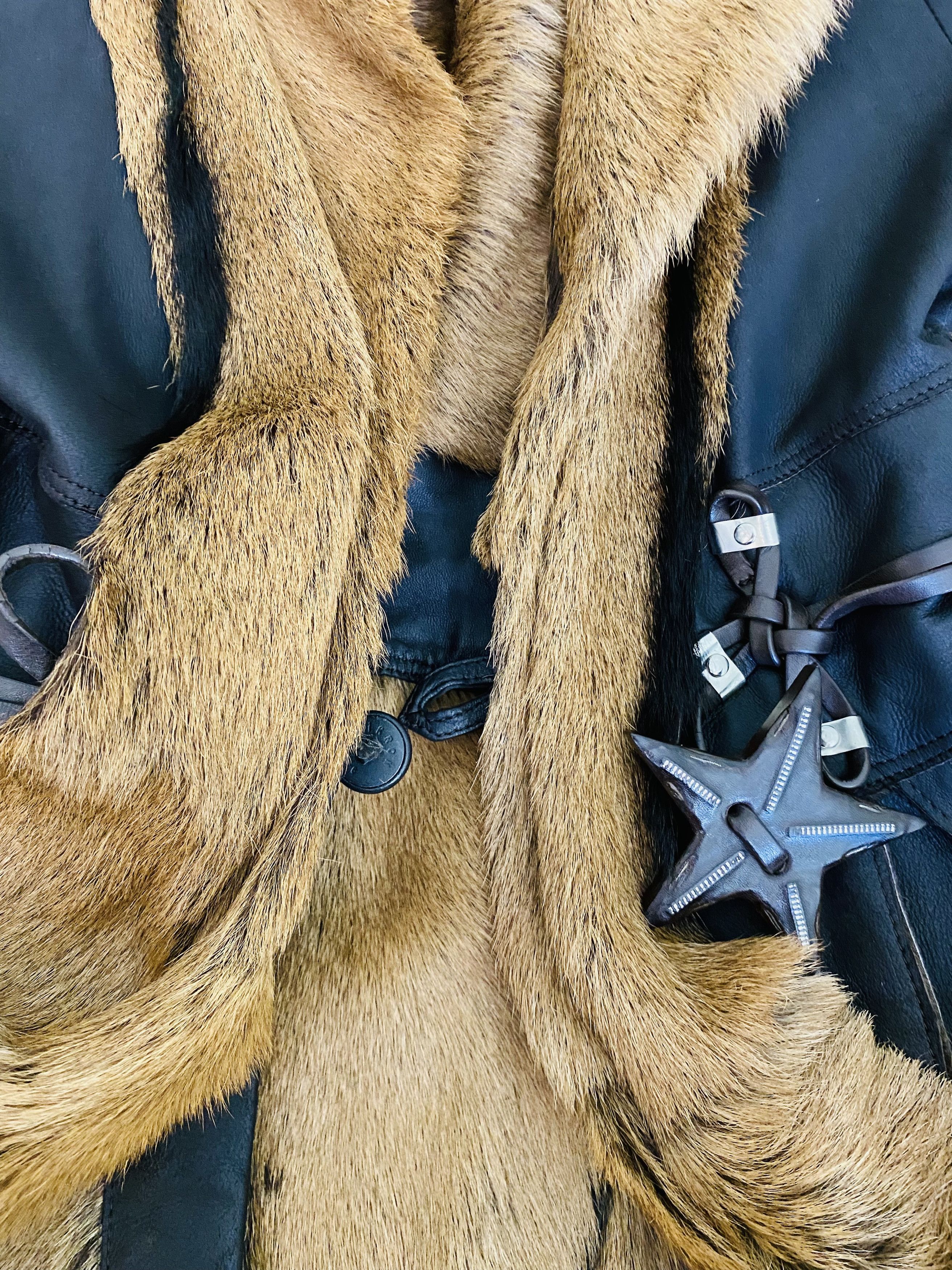 Marithe + Francois Girbaud Marithé François Girbaud Fur Goat Leather Winter Warm Coat Size L / US 10 / IT 46 - 14 Thumbnail