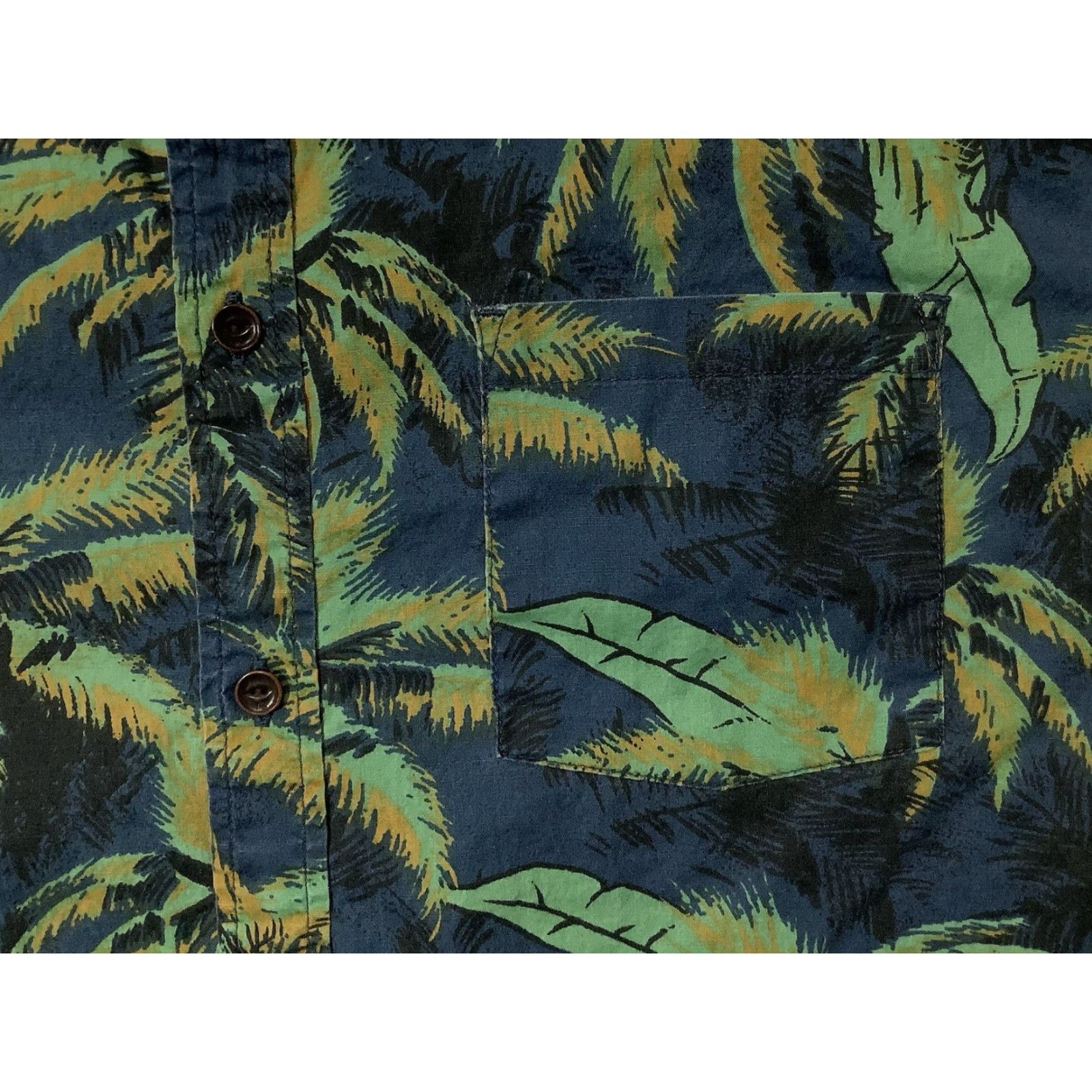 Quiksilver Quiksilver Shirt Mens Palm Tree Medium Hawai ian Modern Fit Button Up Short Sleeve Blue Cotton Spandex Size US M / EU 48-50 / 2 - 3 Thumbnail